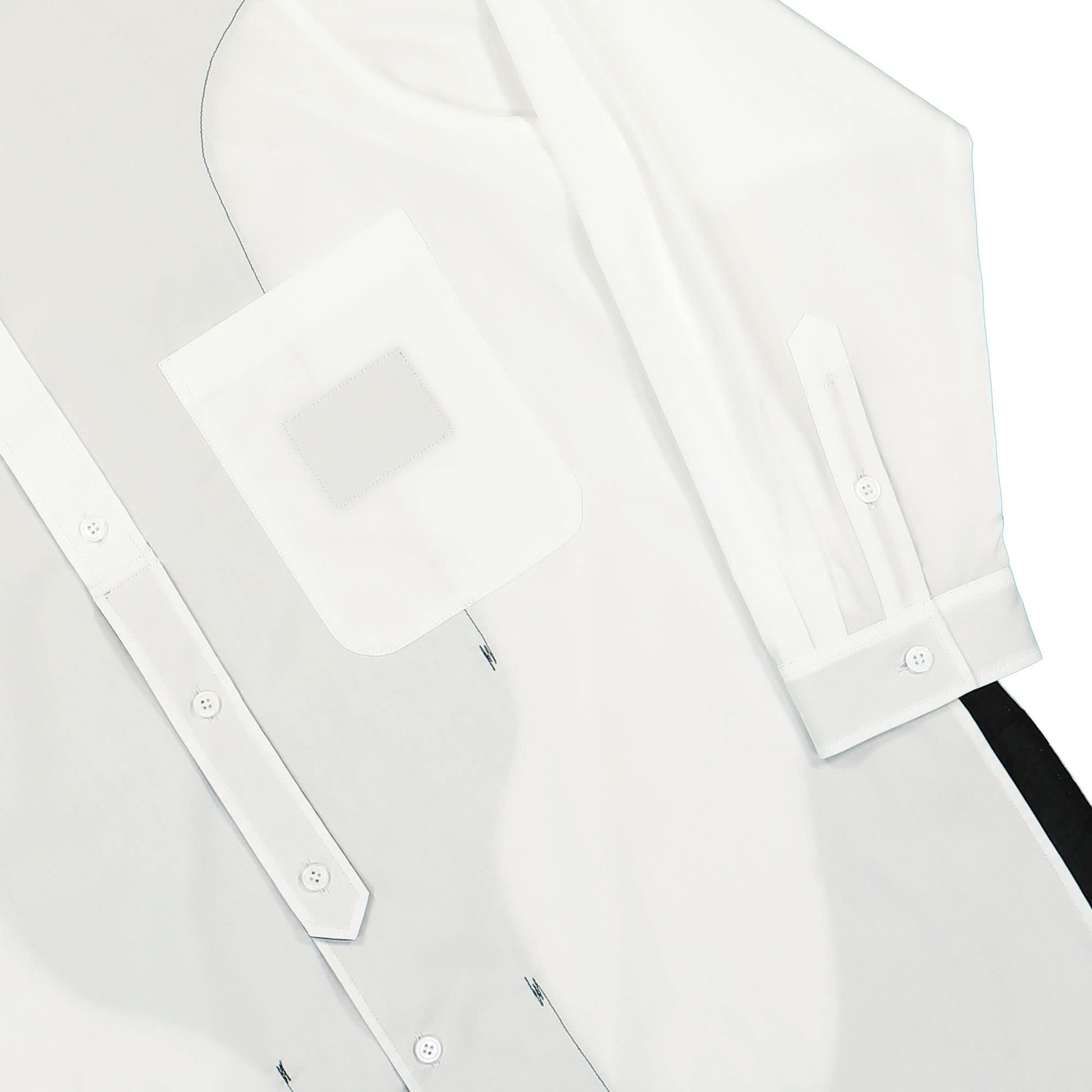 Yohji Yamamoto Homme M-WHT BLK Decorated STB White Detail view 4 | Gate