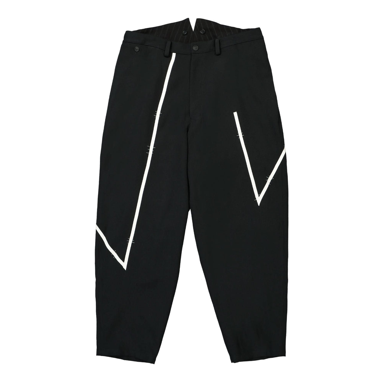 Yohji Yamamoto Homme O-Taping Pants Black Detail view 1 | Gate
