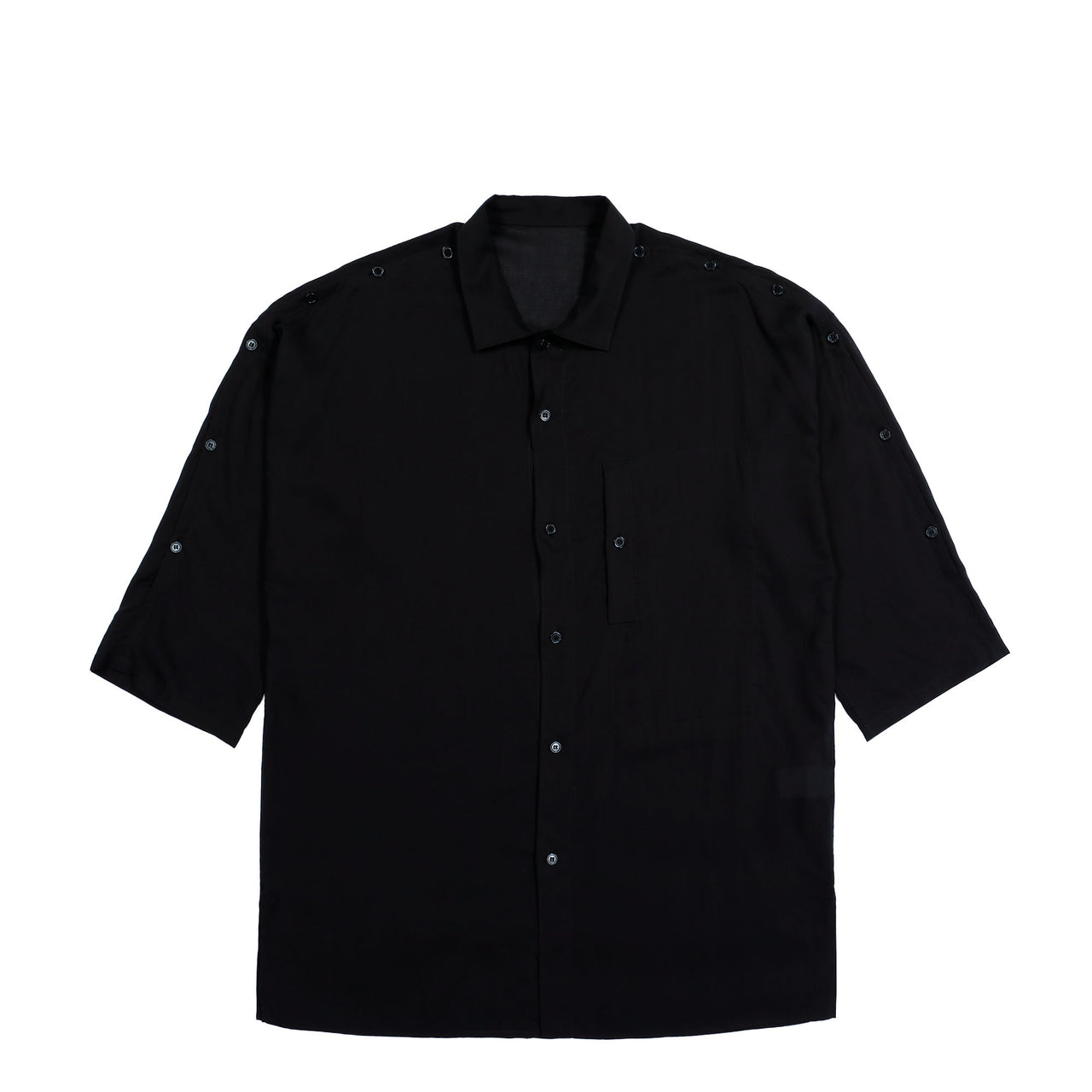 Yohji Yamamoto Homme Shoulder Opned B Black Shirts HK-B26-235-1 Detail View 1 | GATE