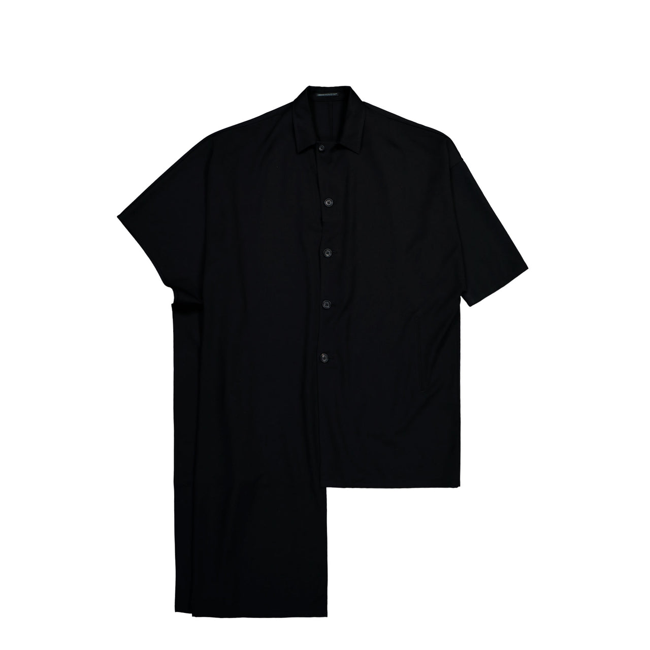 Yohji Yamamoto Homme Gabardine Long Cape Jacket Black Jackets HK-J55-100-2 Detail View 1 | GATE