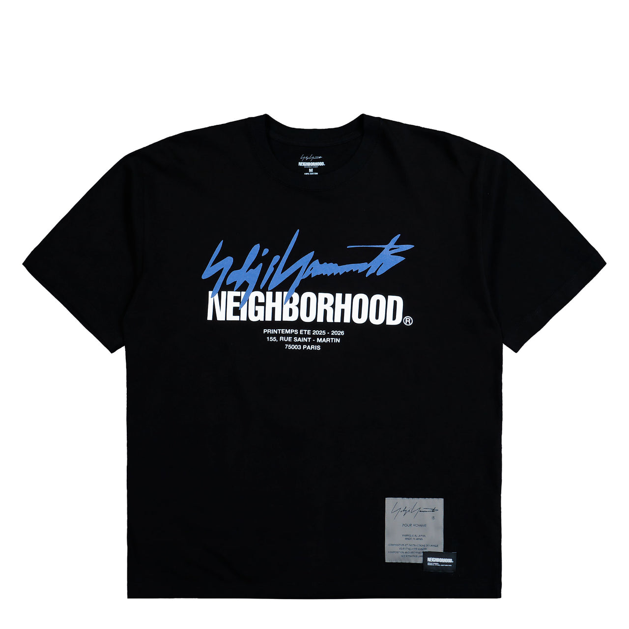 Neighborhood x Yohji Yamamoto Homme Tee SS-2 Black T-Shirts HK-T97-997-2 Detail View 1 | GATE