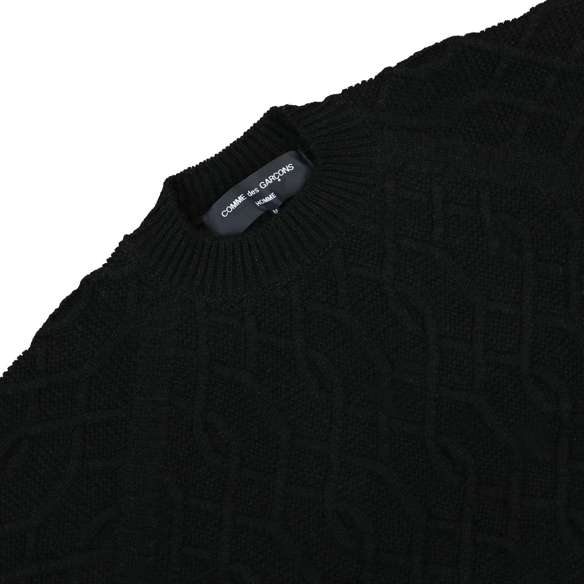 Comme des Garçons Homme Sweater Black Detail view 3 | Gate