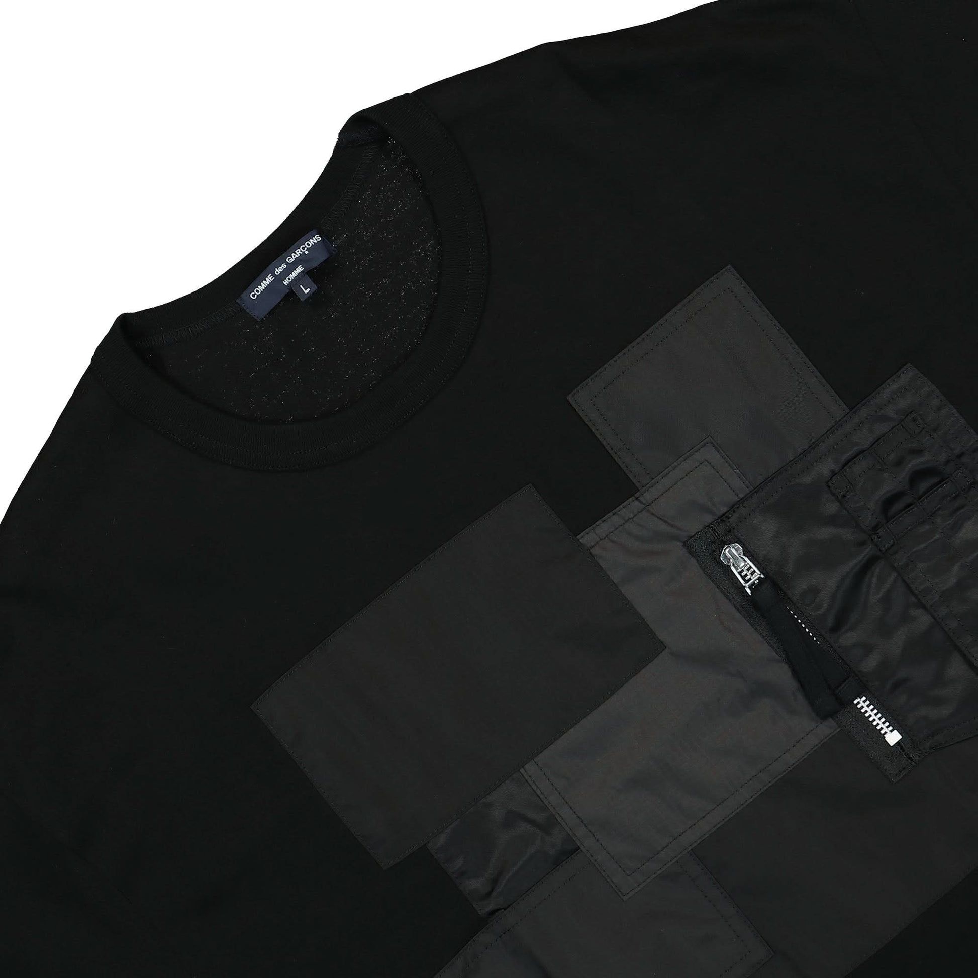 Comme des Garçons Homme T-Shirt Black Detail view 3 | Gate