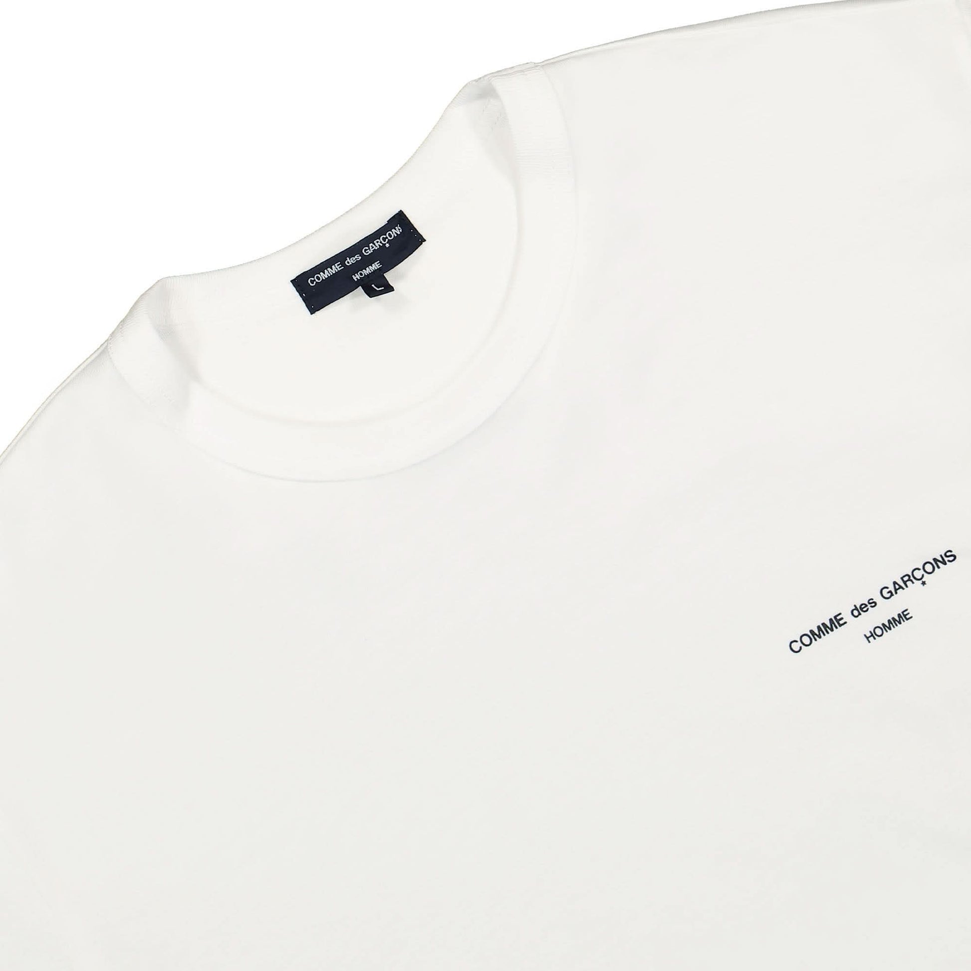 Comme des Garçons Homme T-Shirt White Detail view 3 | Gate