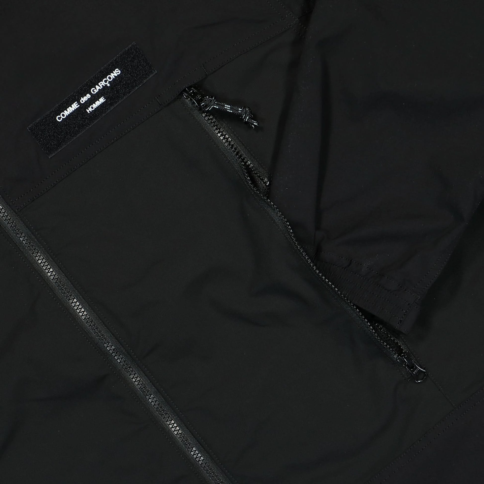 Comme des Garçons Homme Zip-Up Jacket Black Detail view 4 | Gate