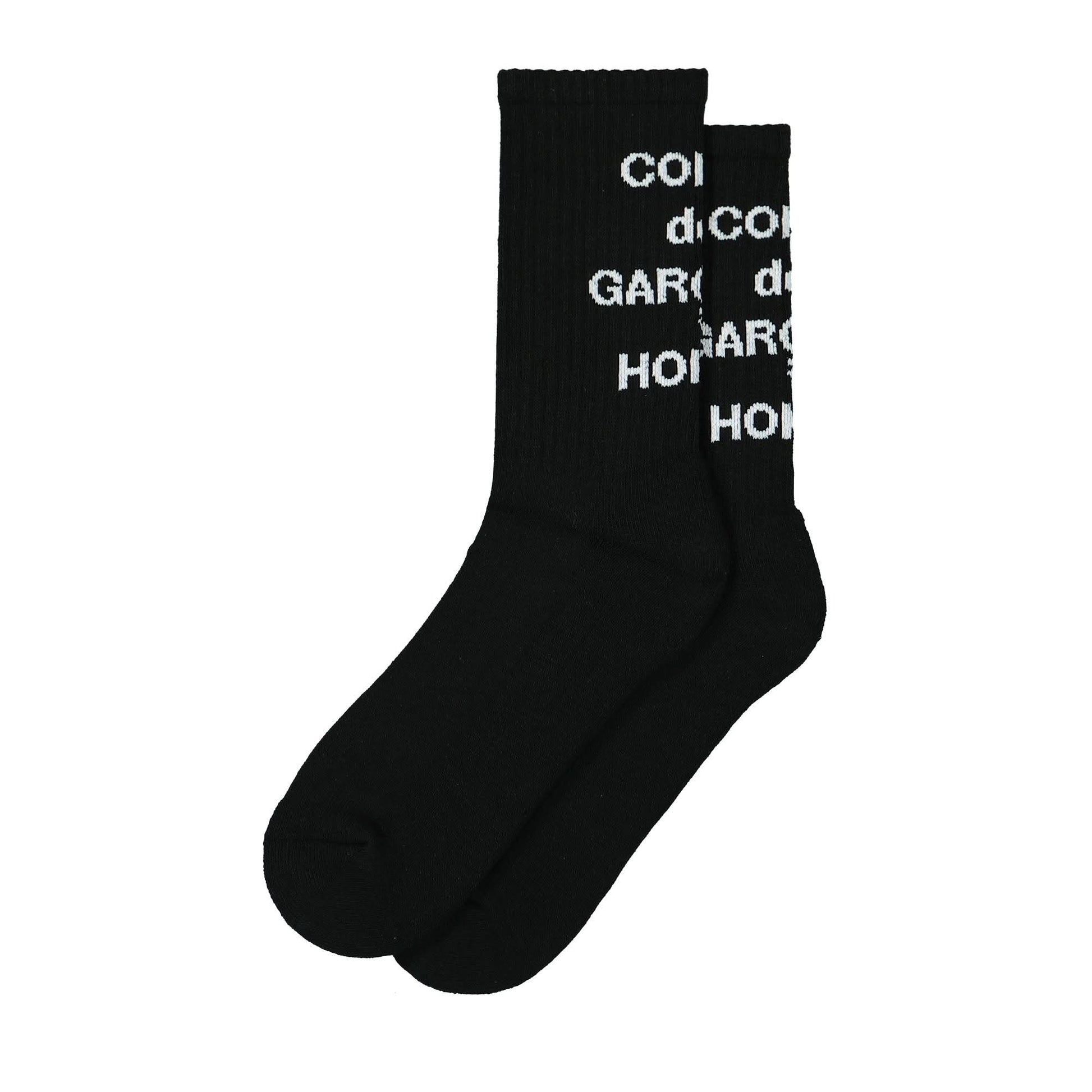 Comme des Garçons Homme Logo Socks Black Detail view 1 | Gate