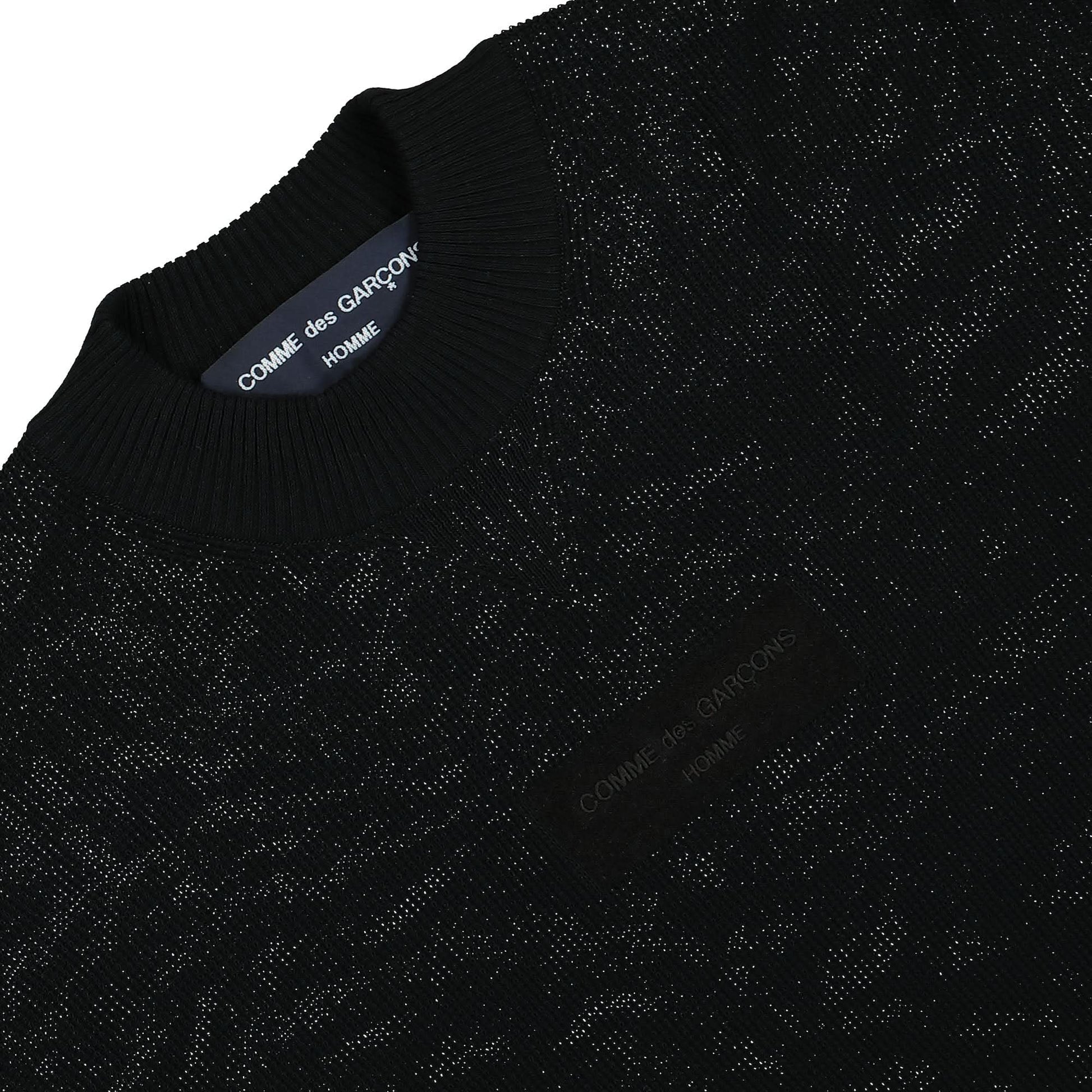 Comme des Garçons Homme Knit Sweater Black Detail view 3 | Gate