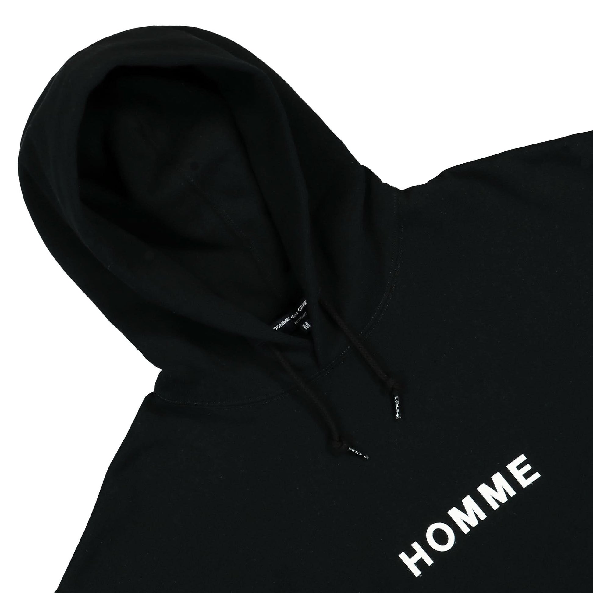 Comme des Garçons Homme Logo Hoodie Black Detail view 3 | Gate