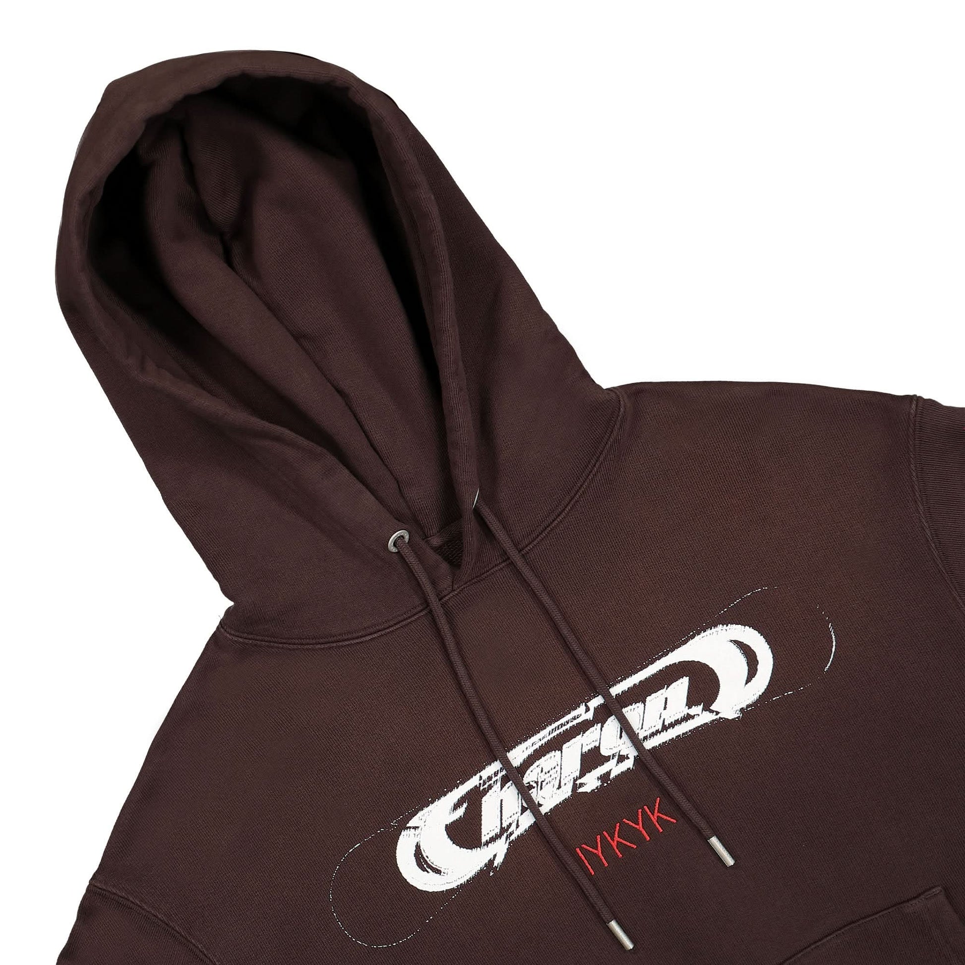 Heron Preston HP IYKYK Hoodie Brown Detail view 3 | Gate