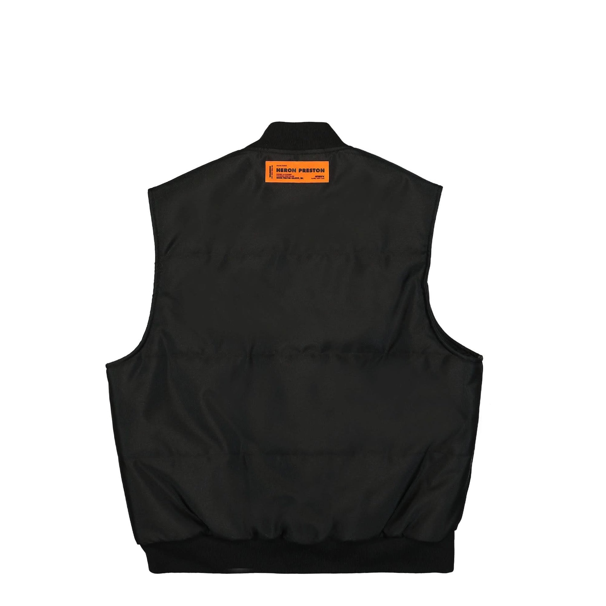 Heron Preston HPC Quilted Nylon Vest Black Detail view 2 | Gate