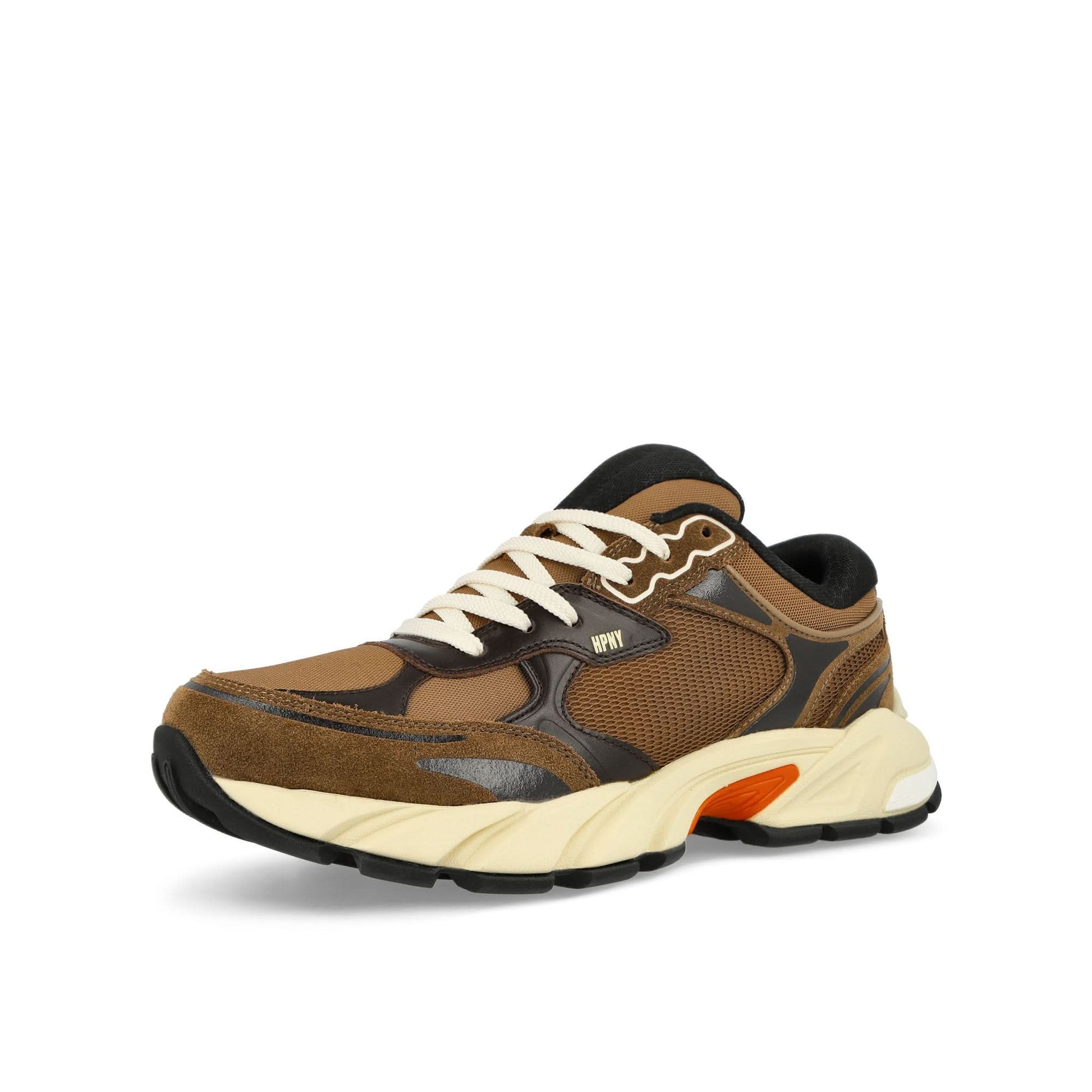 Heron Preston Block Stepper Suede Sneaker Brown Sneaker Detail view 4 | Gate