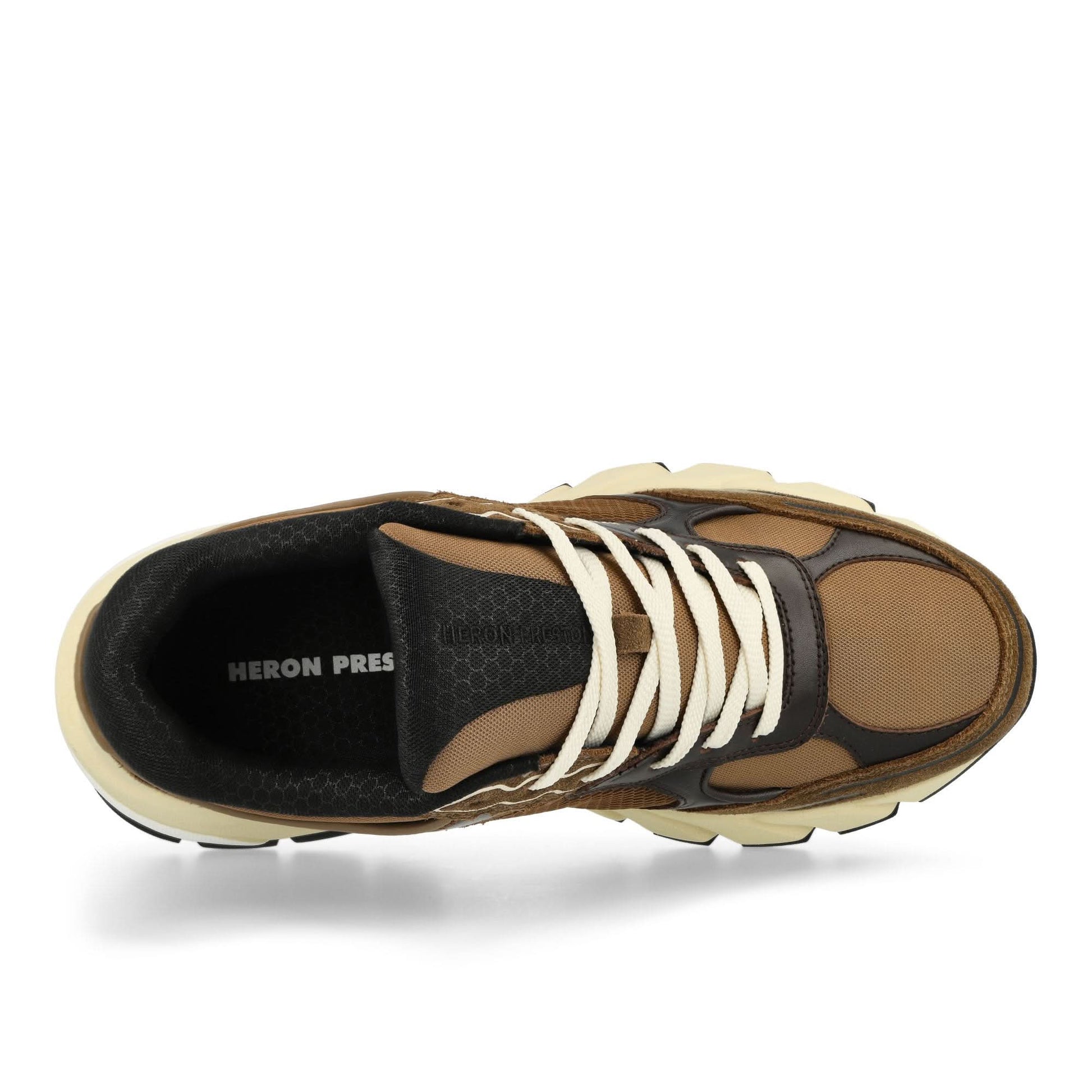 Heron Preston Block Stepper Suede Sneaker Brown Sneaker Detail view 5 | Gate