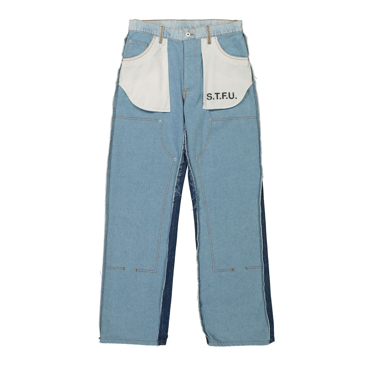 Heron Preston Washed Insideout Carpenter Pant Blue Detail view 1 | Gate