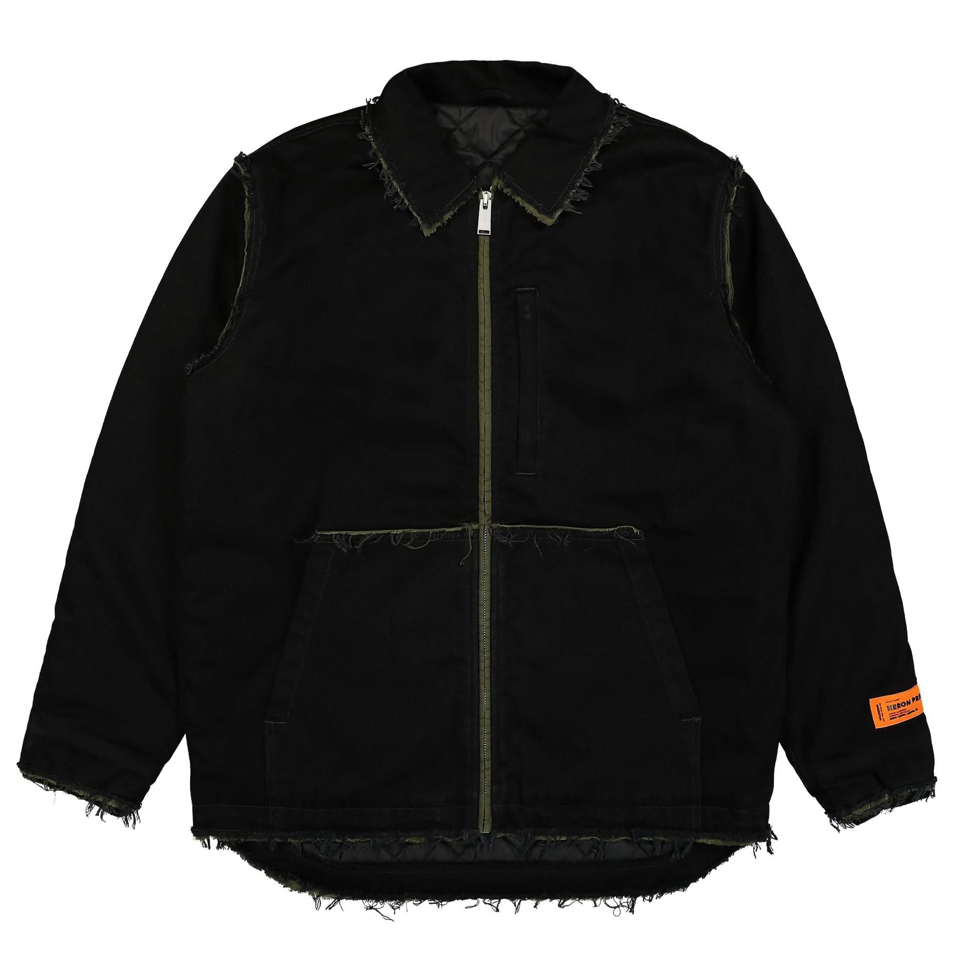Heron Preston Rebuilt Denim Jacket Black Detail view 1 | Gate