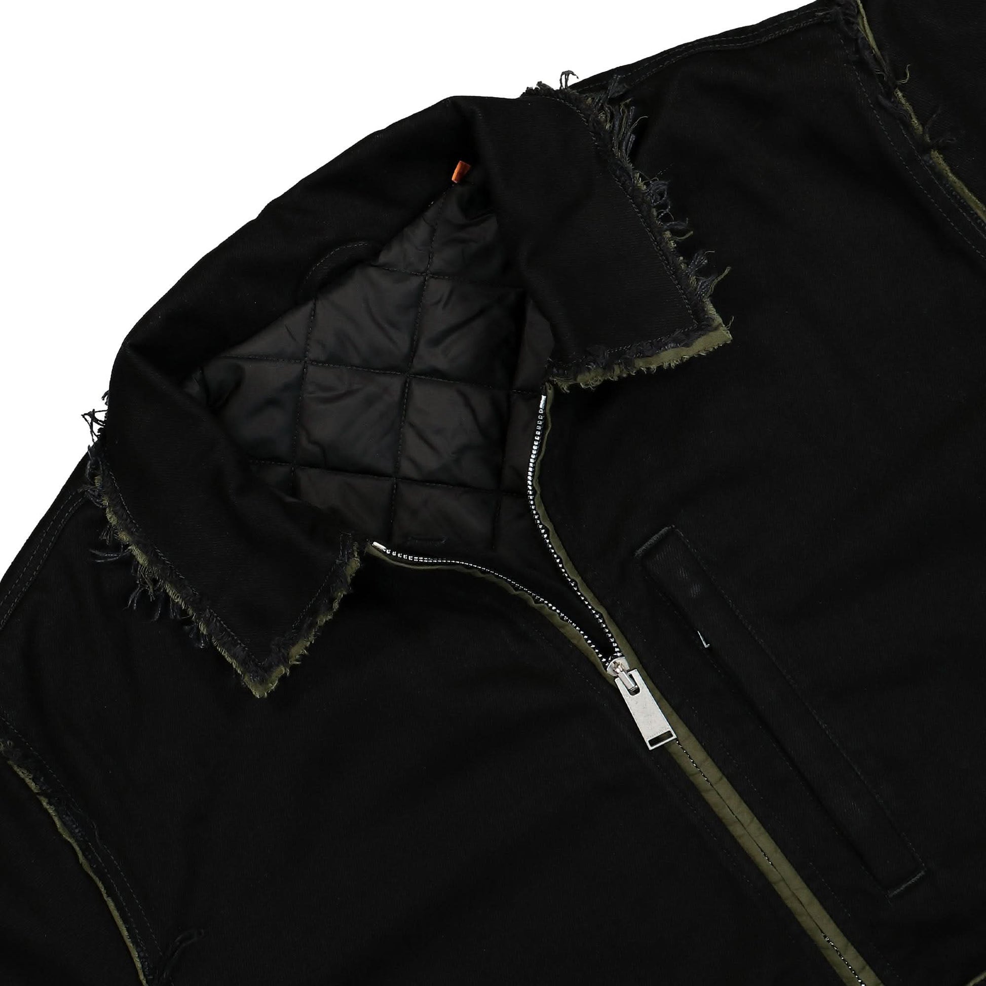 Heron Preston Rebuilt Denim Jacket Black Detail view 3 | Gate