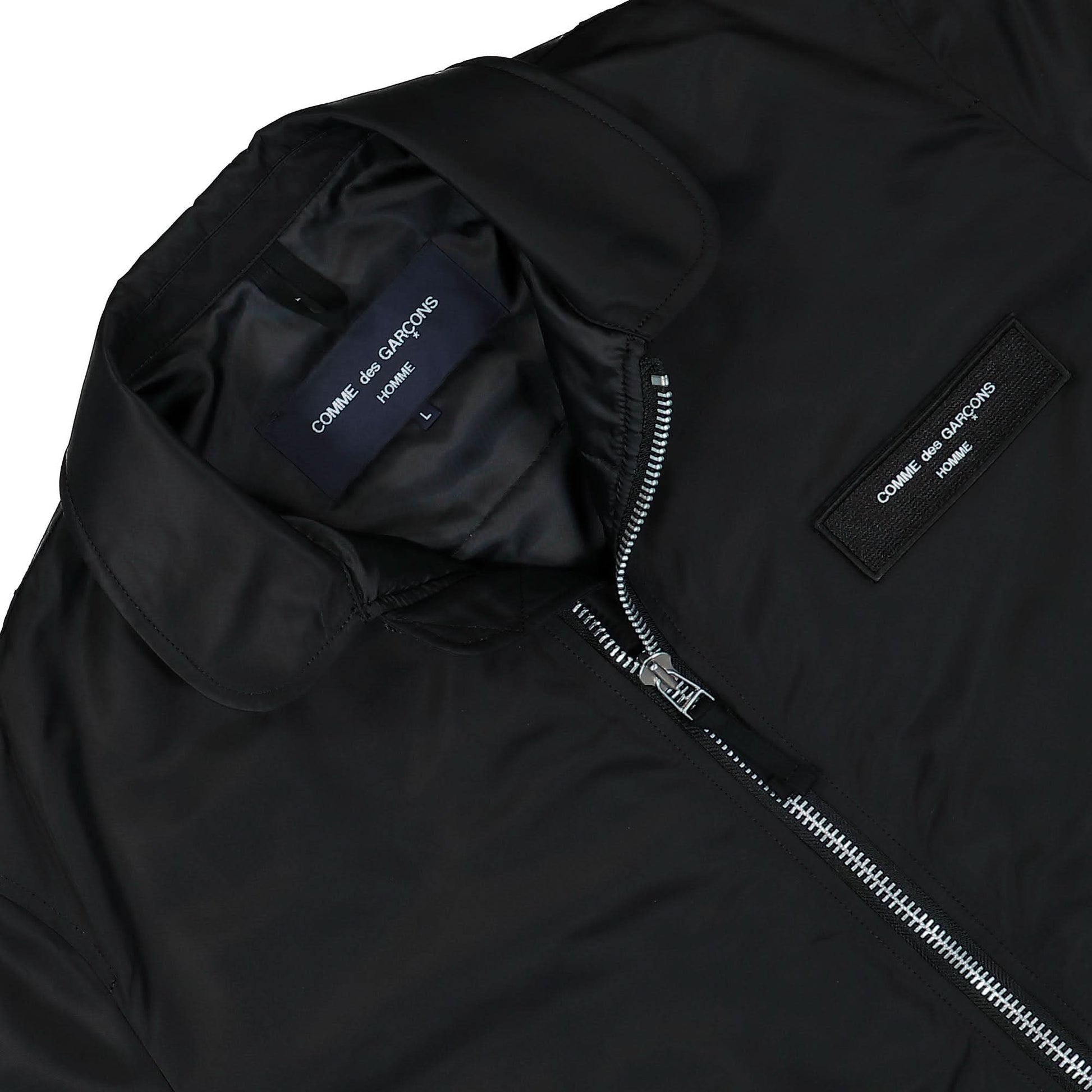 Comme des Garçons Homme Coat Black Detail view 3 | Gate
