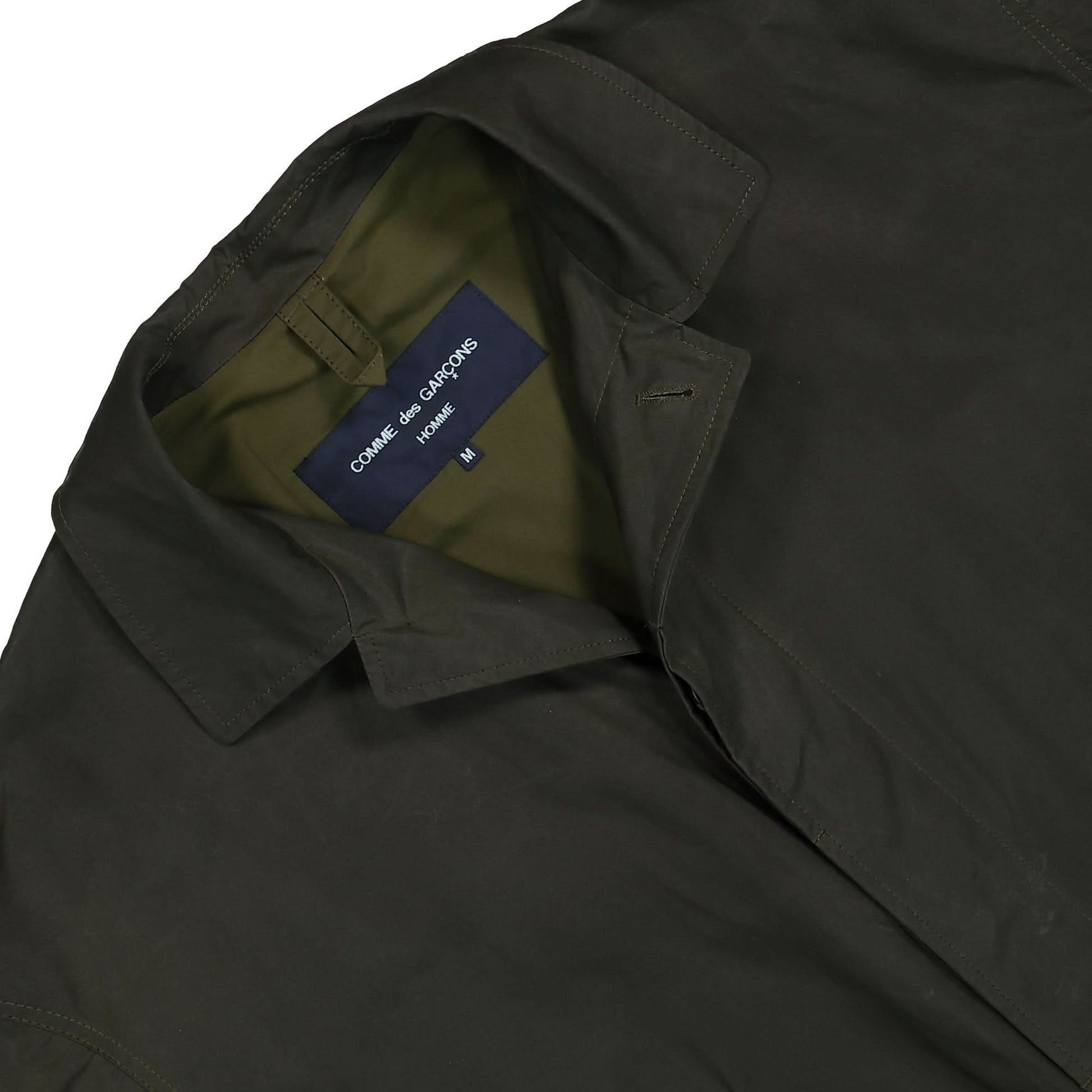 Comme des Garçons Homme Coat Olive Detail view 3 | Gate