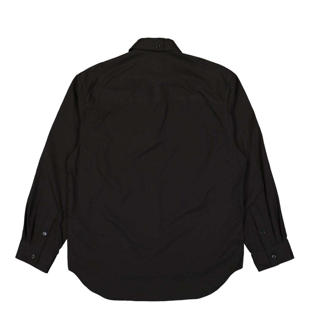 Yohji Yamamoto Homme J-Chain Stitch String Collar Shirt Black Detail view 1 | Gate