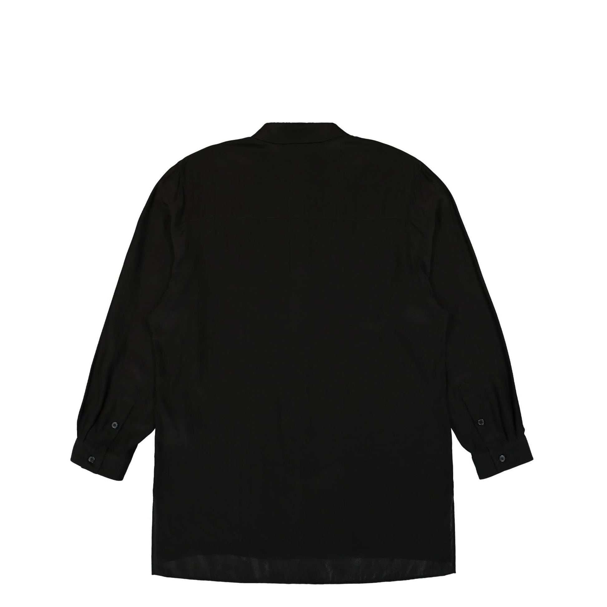 Yohji Yamamoto Homme A-Female Design Momme Normal Shirt Black Detail view 4 | Gate