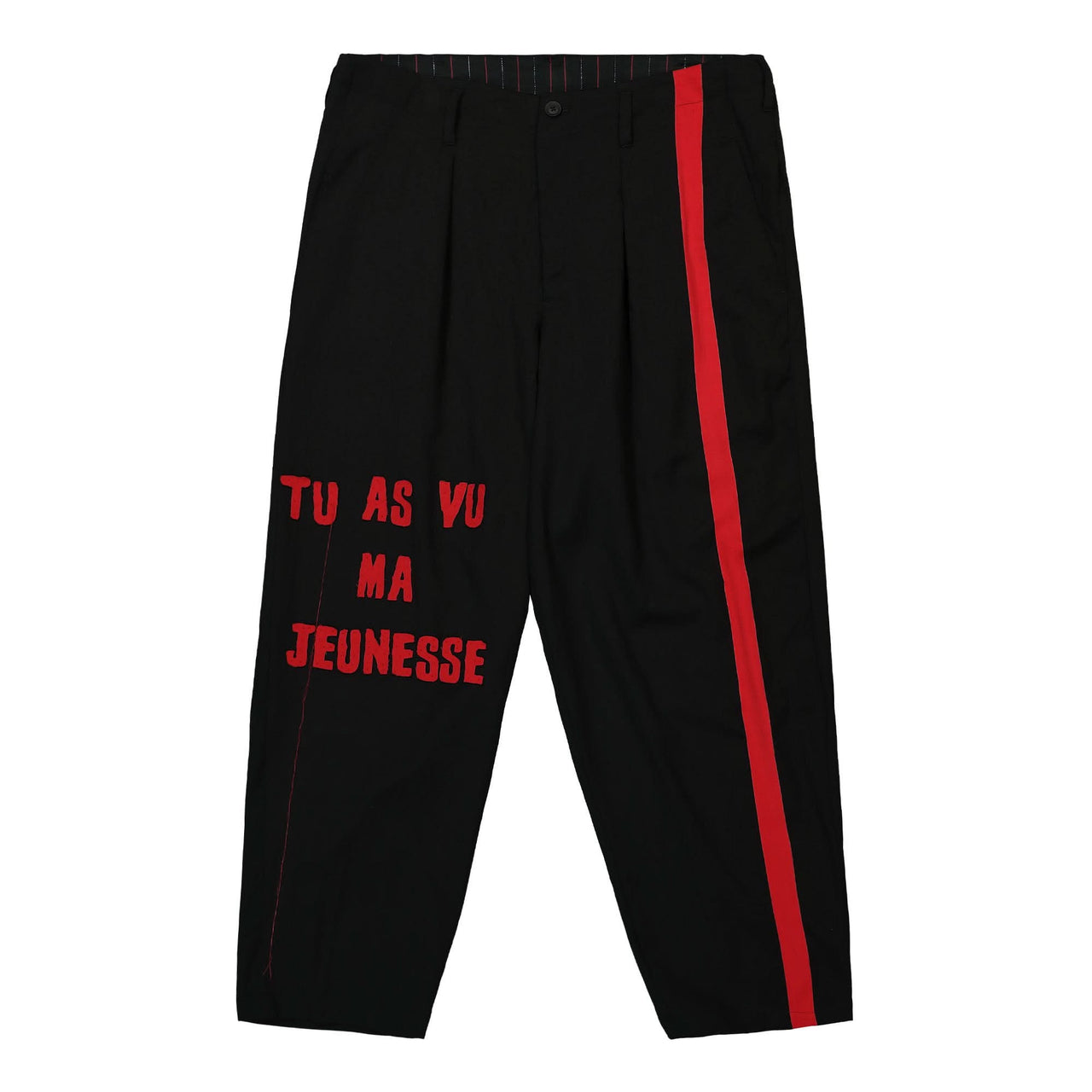 Yohji Yamamoto Homme G-Discharged Red Line P Black Detail view 1 | Gate