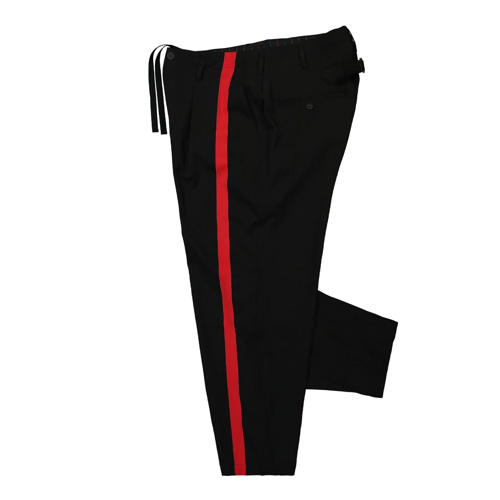 Yohji Yamamoto Homme G-Discharged Red Line P Black Detail view 3 | Gate