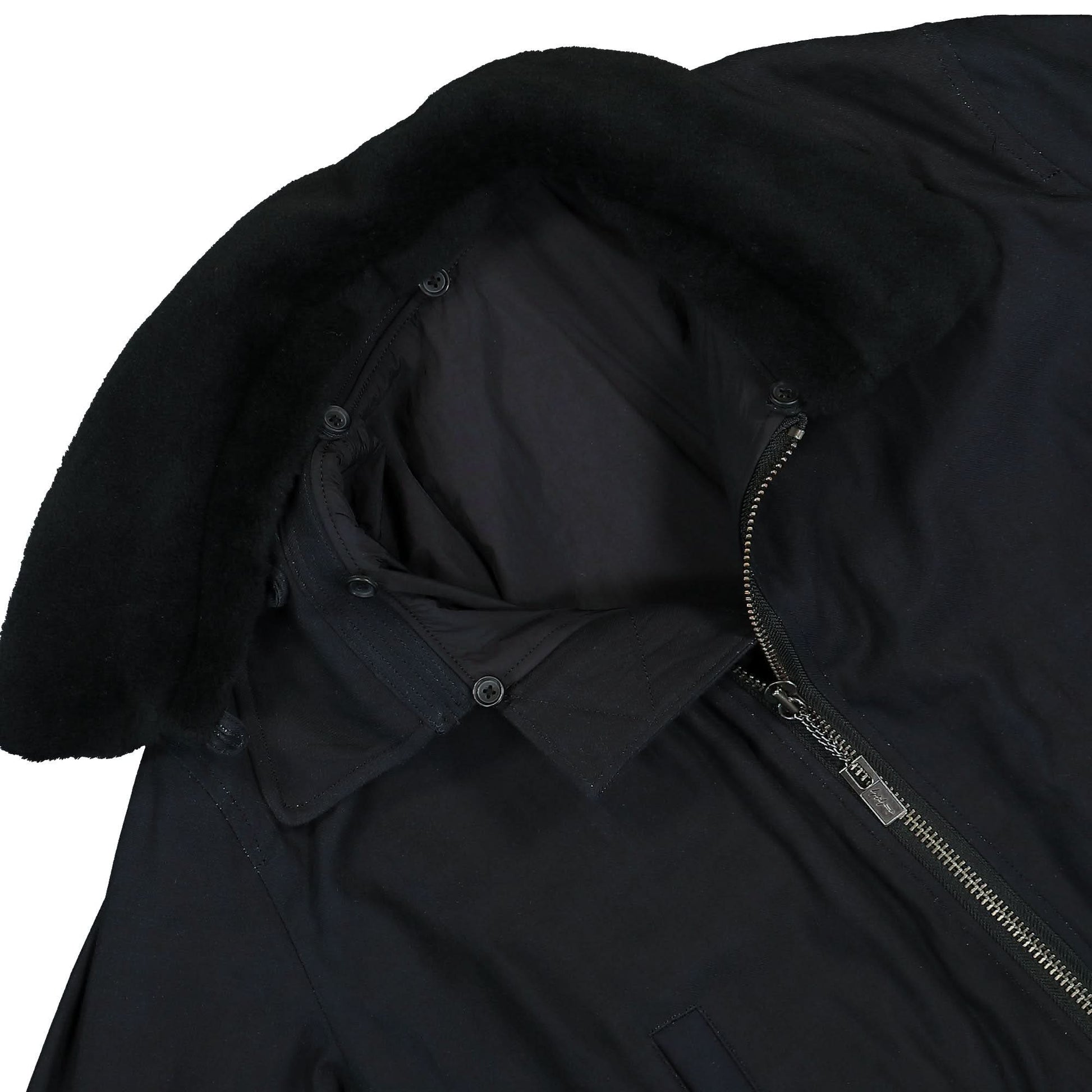 Yohji Yamamoto Homme I-Lady PT Denim Blouson Black Detail view 4 | Gate