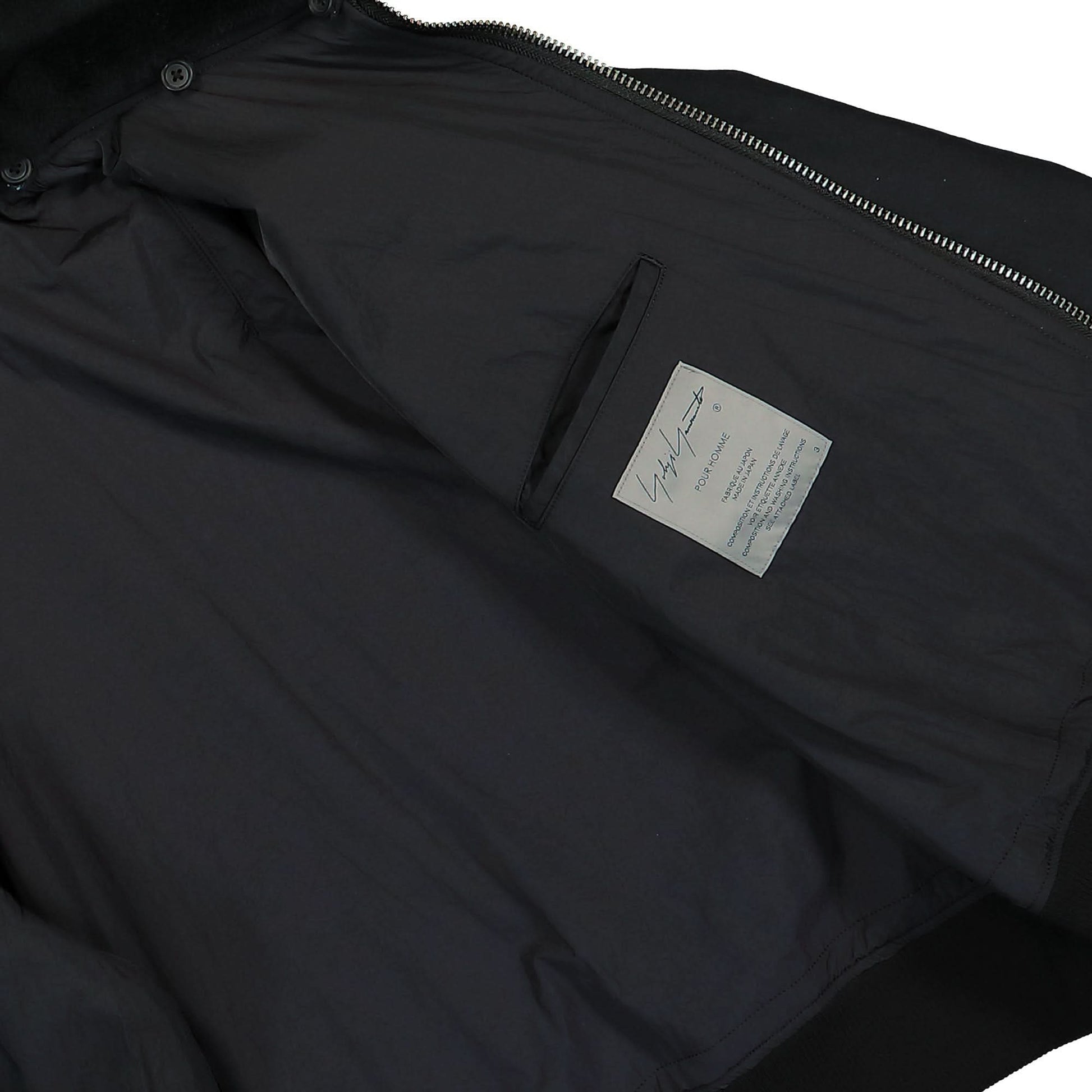 Yohji Yamamoto Homme I-Lady PT Denim Blouson Black Detail view 6 | Gate