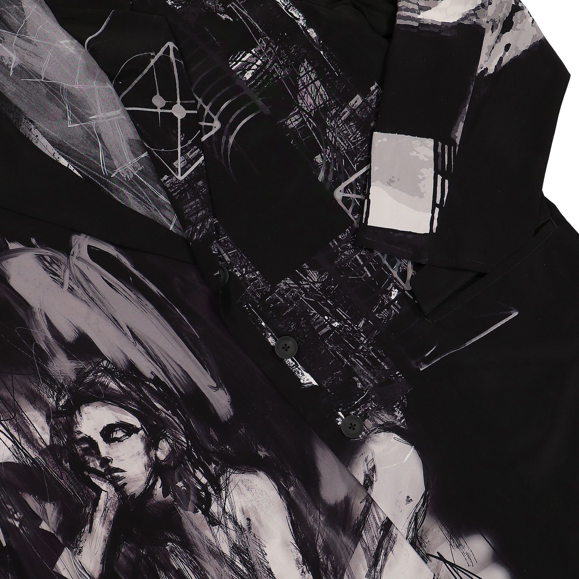 Yohji Yamamoto Homme Portrait PT Asymmetry J Black Detail view 4 | Gate