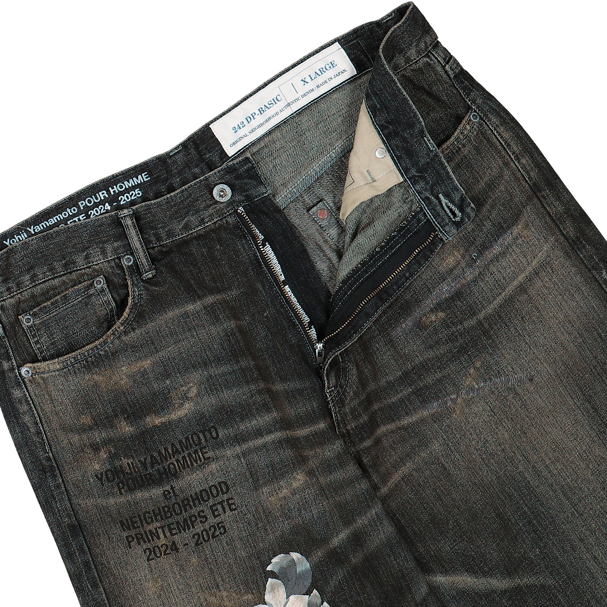 Yohji Yamamoto Homme Pants Black Detail view 4 | Gate