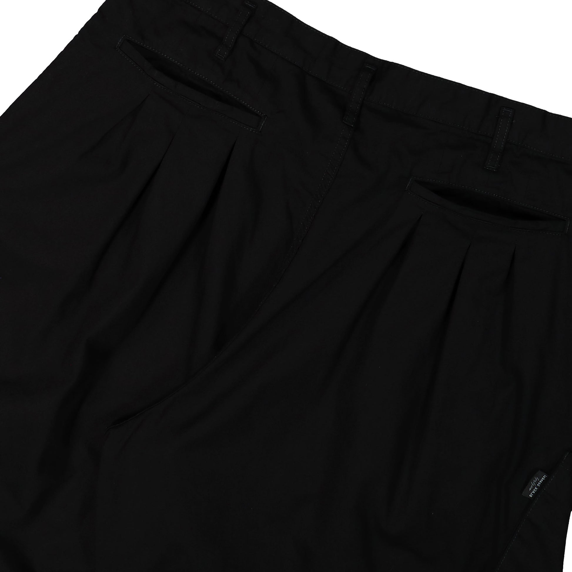 Yohji Yamamoto Homme 12Tuck Work Pants Black Detail view 5 | Gate