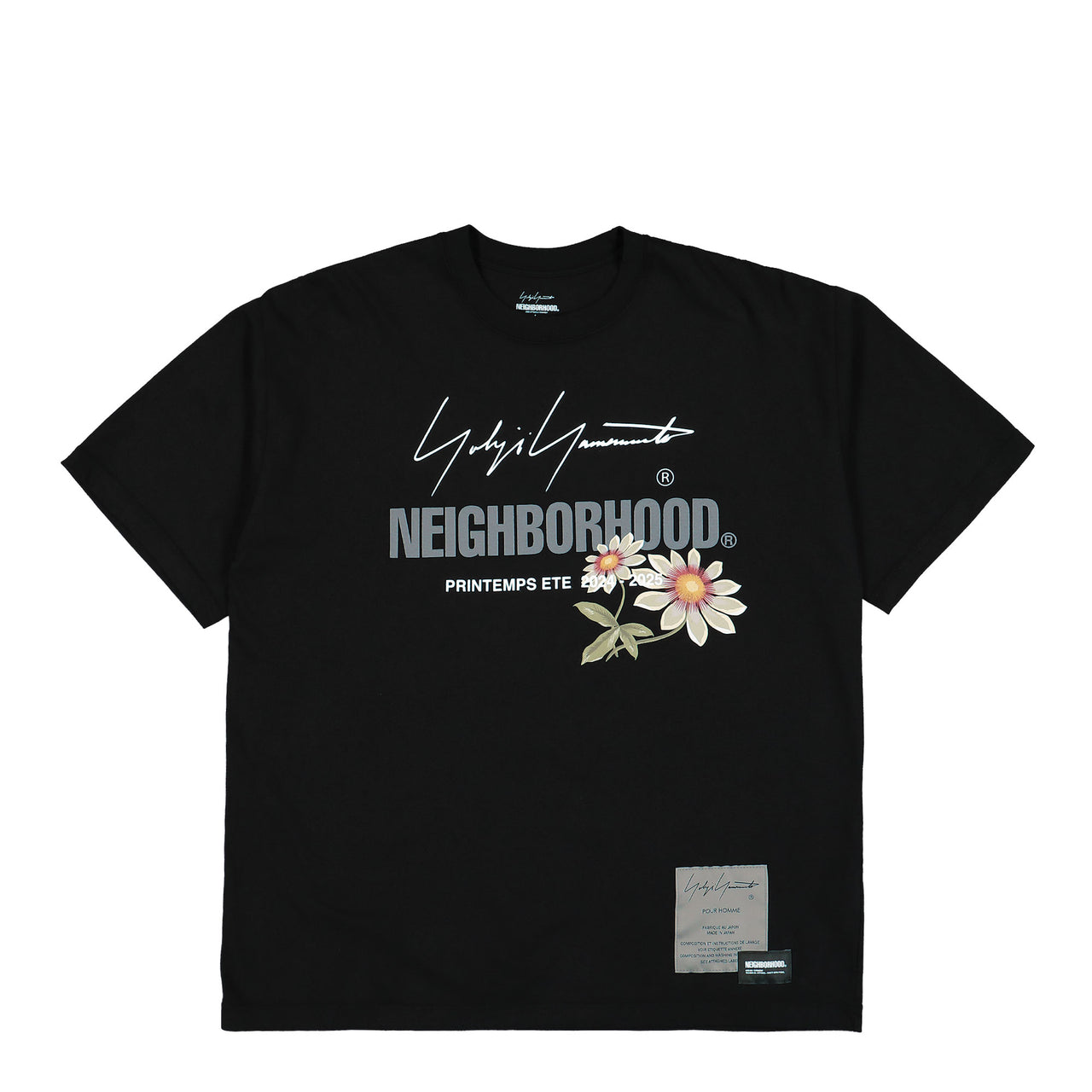 Yohji Yamamoto Homme NB Tee SS-1 Black Detail view 1 | Gate