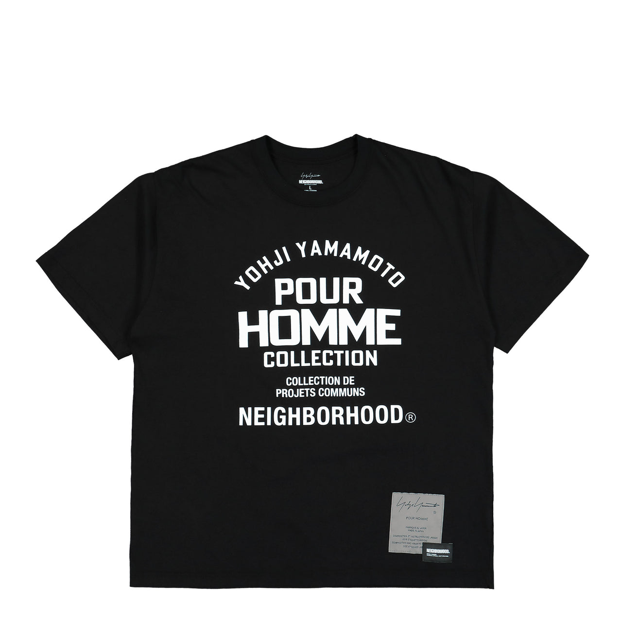 Yohji Yamamoto Homme NB Tee SS-2 Black Detail view 1 | Gate