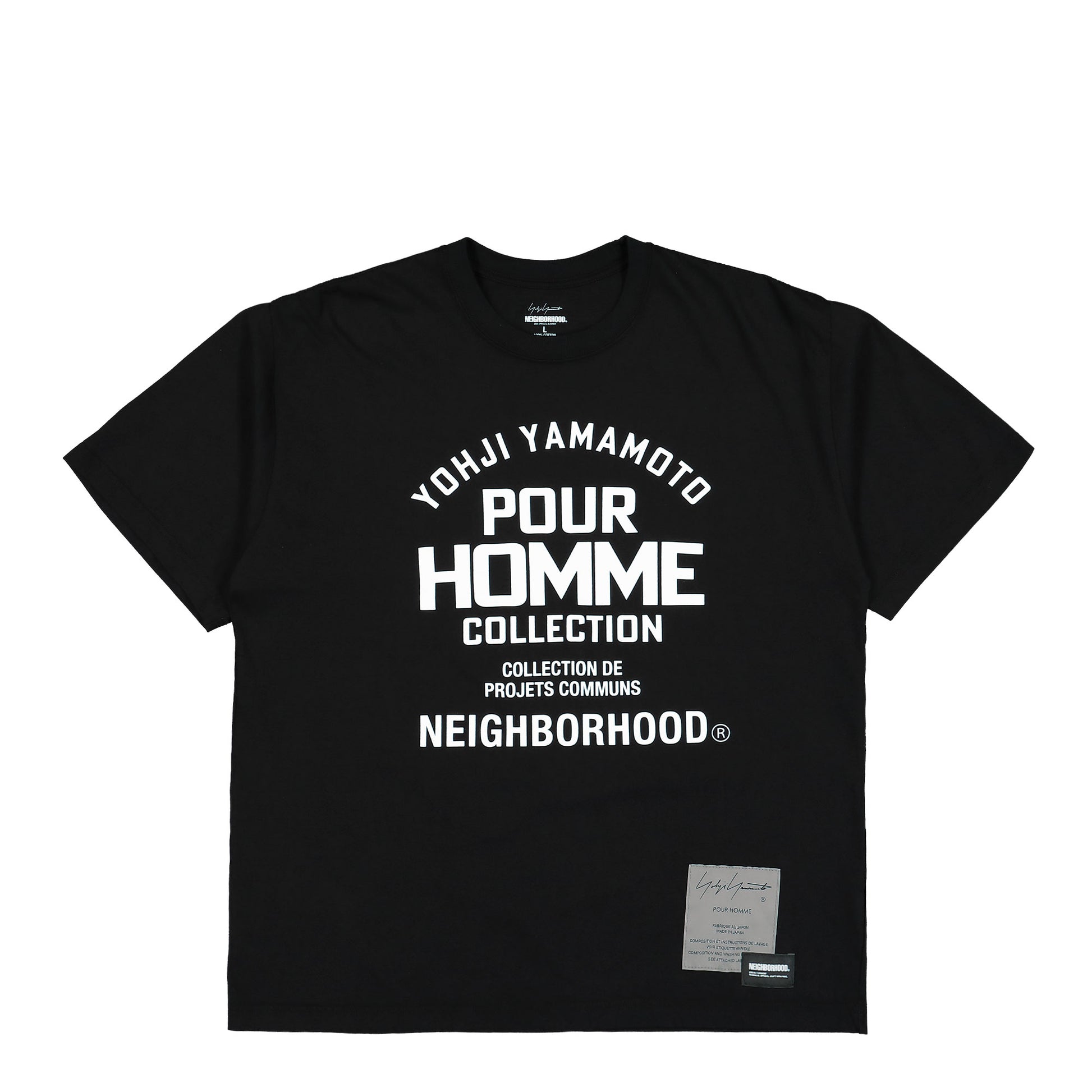 Yohji Yamamoto Homme NB Tee SS-2 Black Detail view 1 | Gate