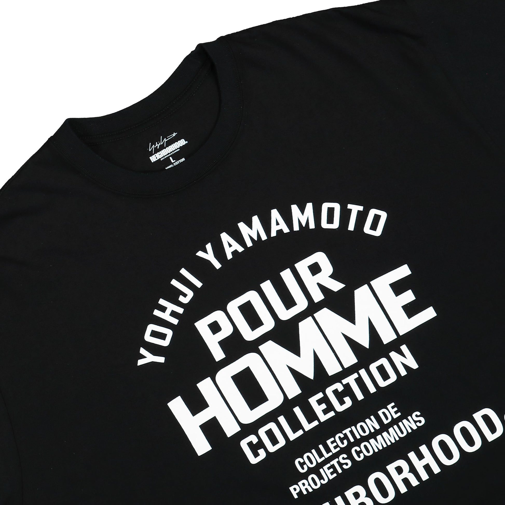 Yohji Yamamoto Homme NB Tee SS-2 Black Detail view 3 | Gate
