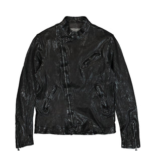 Yohji Yamamoto Homme Backlash Double Riders Black Detail view 1 | Gate
