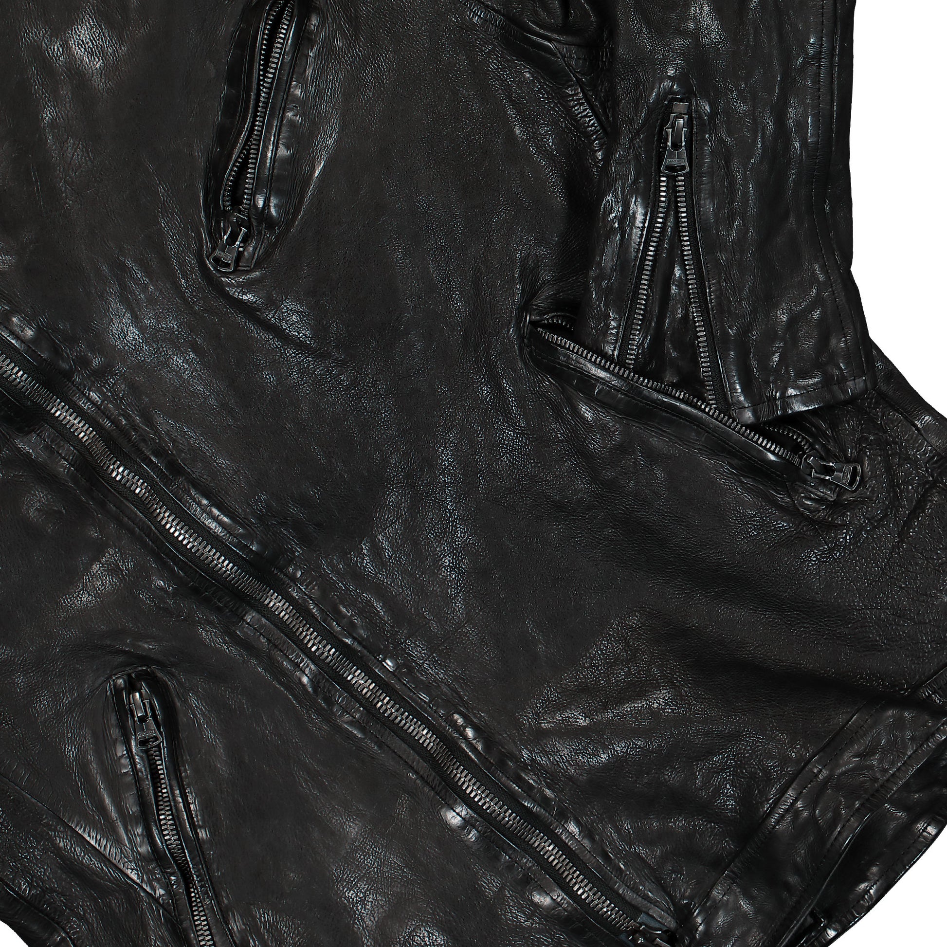 Yohji Yamamoto Homme Backlash Double Riders Black Detail view 4 | Gate