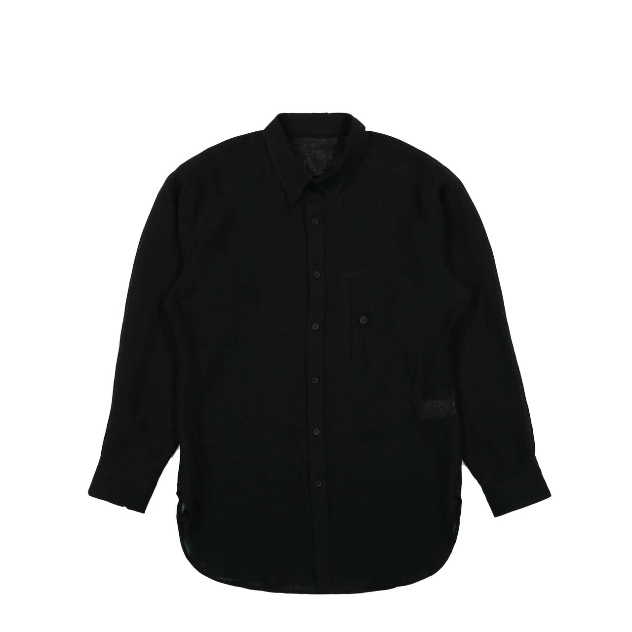 Yohji Yamamoto Homme A-Left Double Placket B Black Detail view 1 | Gate