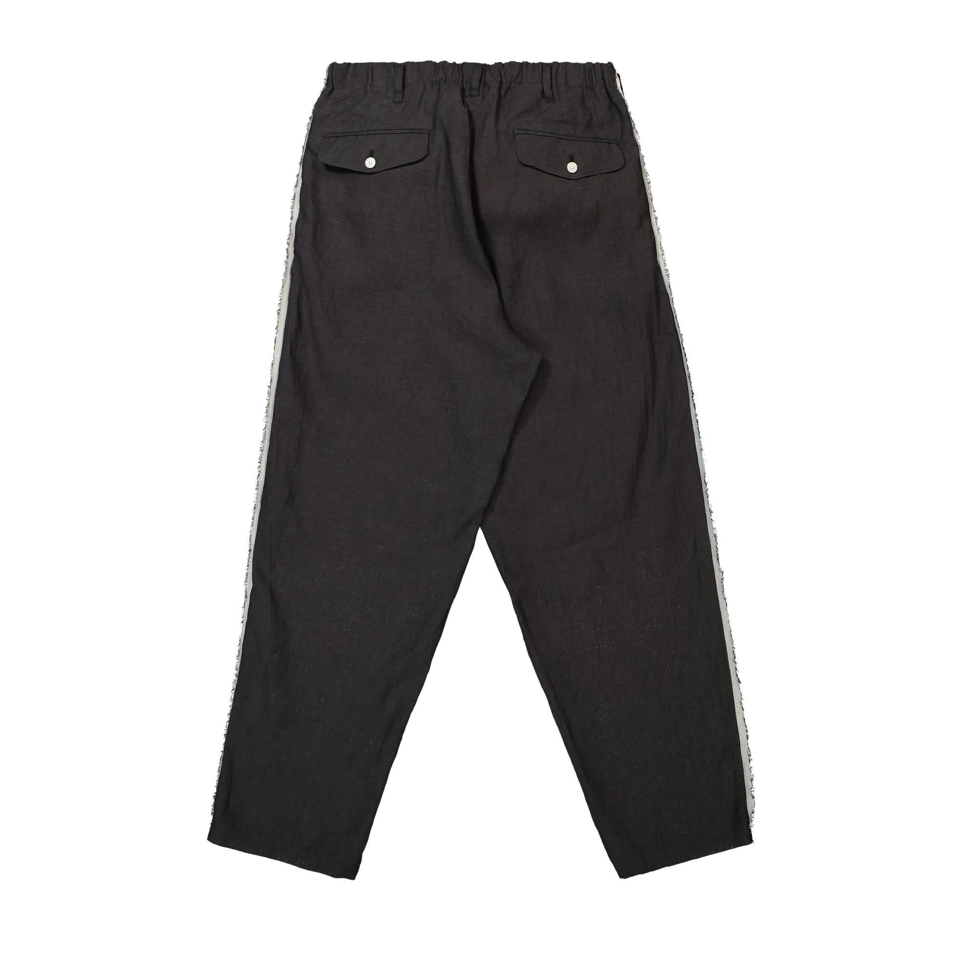 Yohji Yamamoto Homme R-Side Seam Flap Pants Black Detail view 2 | Gate