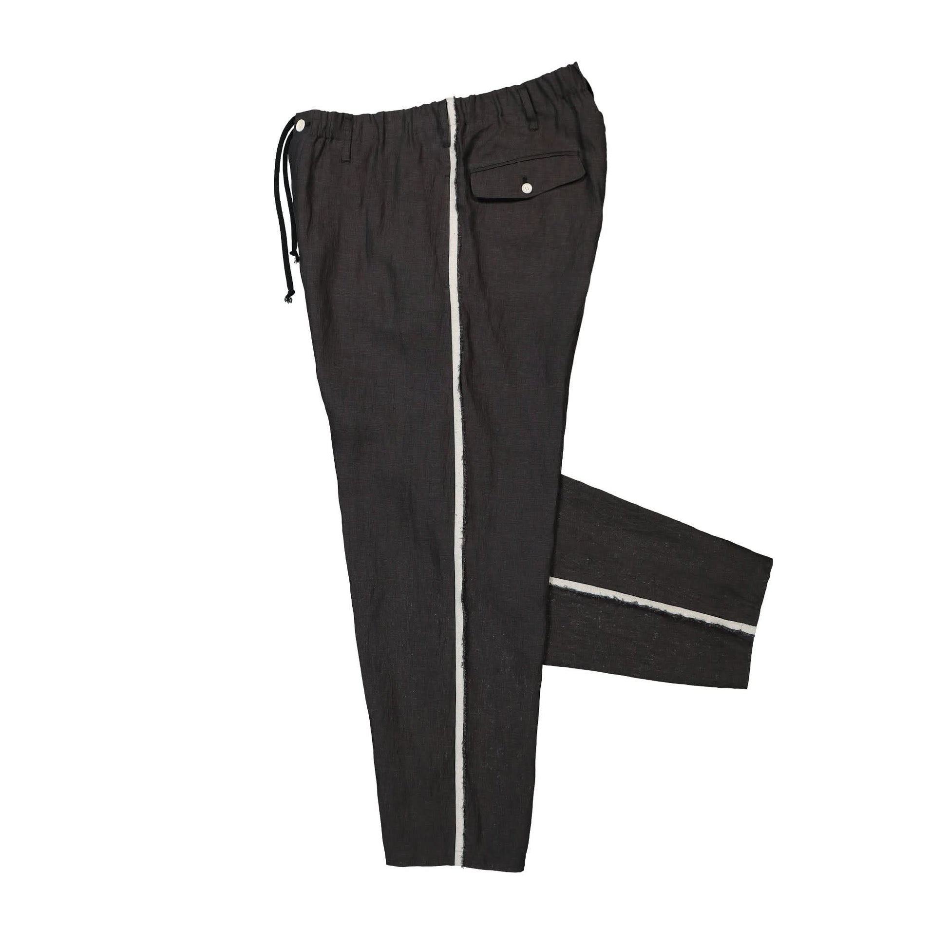 Yohji Yamamoto Homme R-Side Seam Flap Pants Black Detail view 3 | Gate