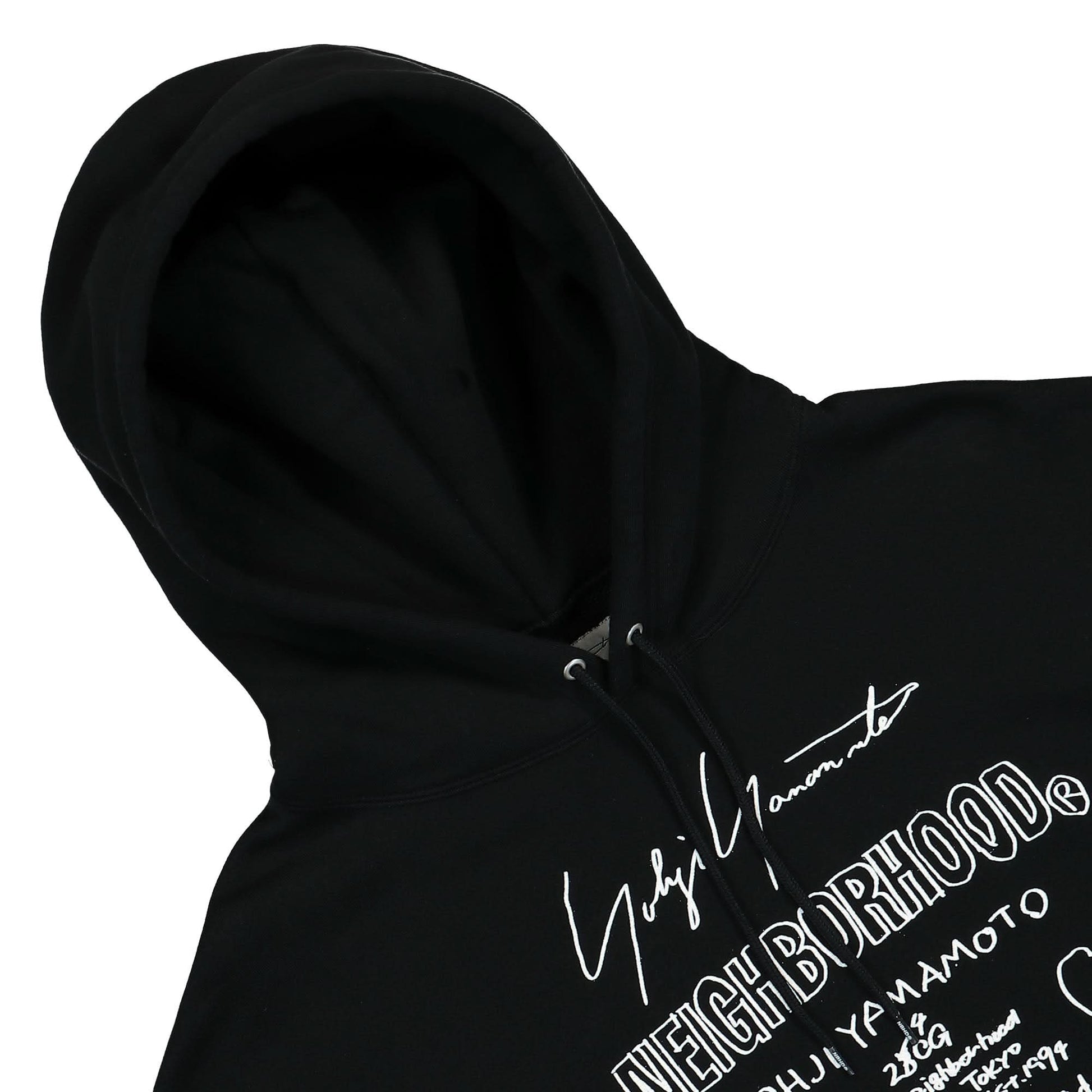 Yohji Yamamoto Homme PT Hoodie Black Detail view 3 | Gate