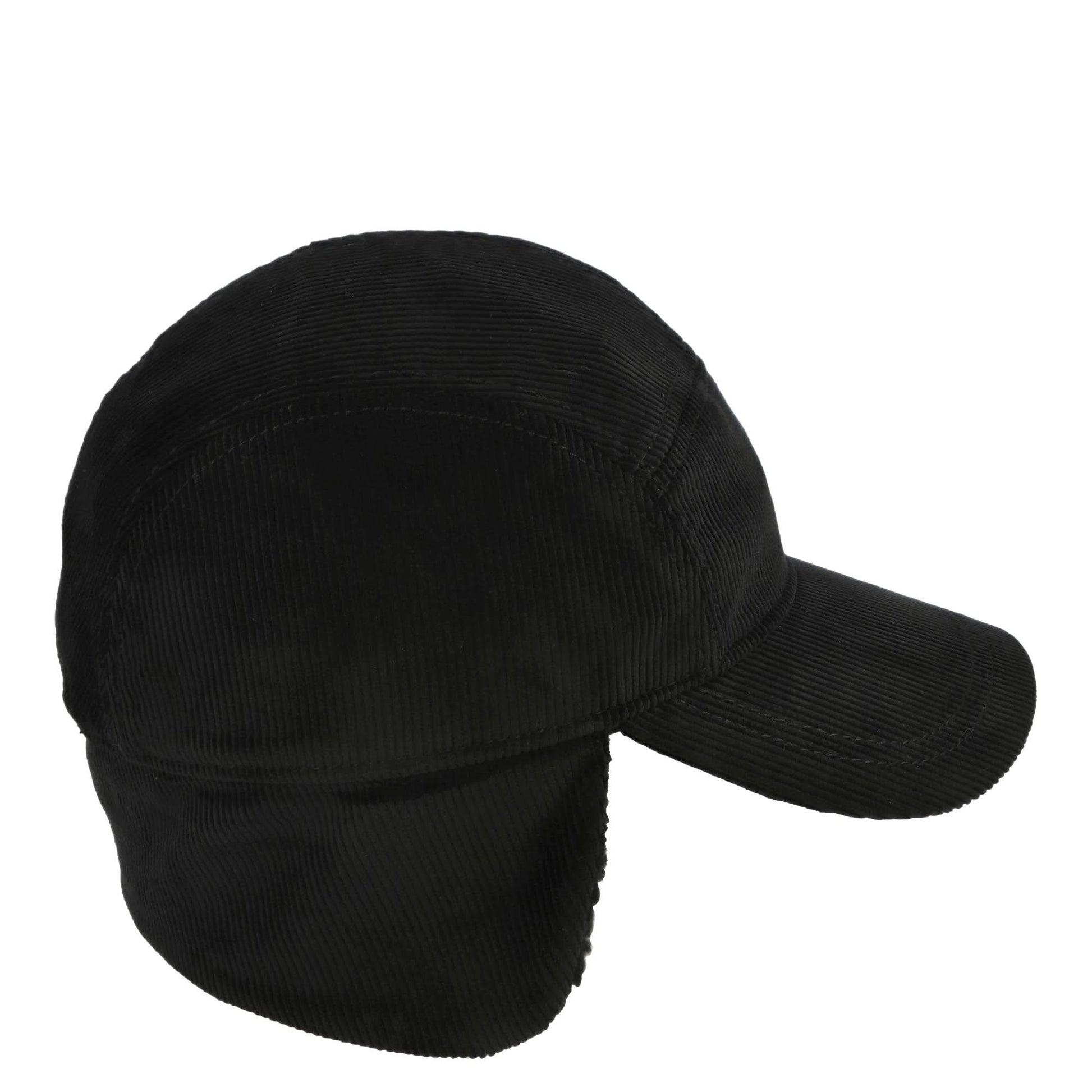Fred Perry Corduroy Trapper Cap Black Detail view 5 | Gate