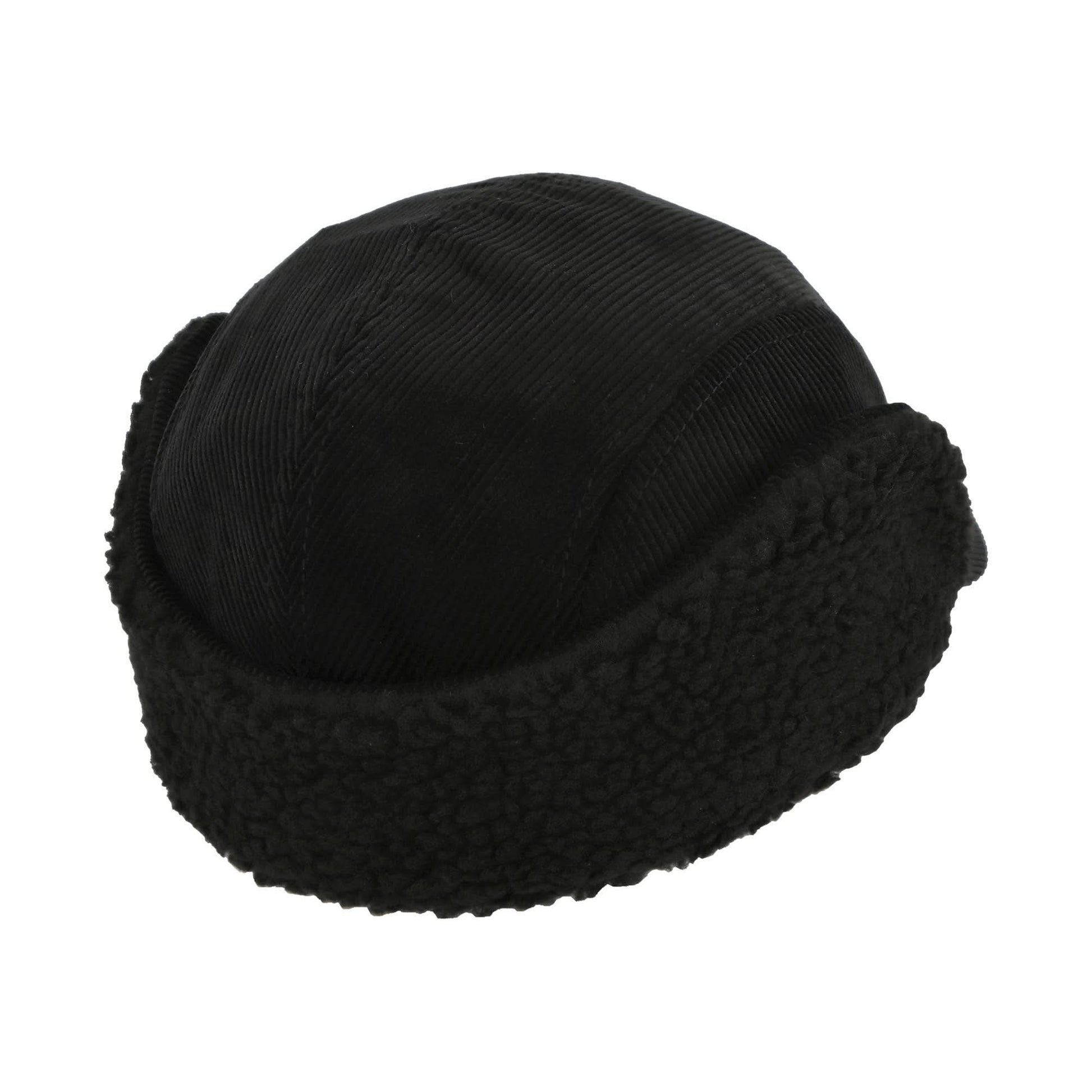 Fred Perry Corduroy Trapper Cap Black Detail view 7 | Gate