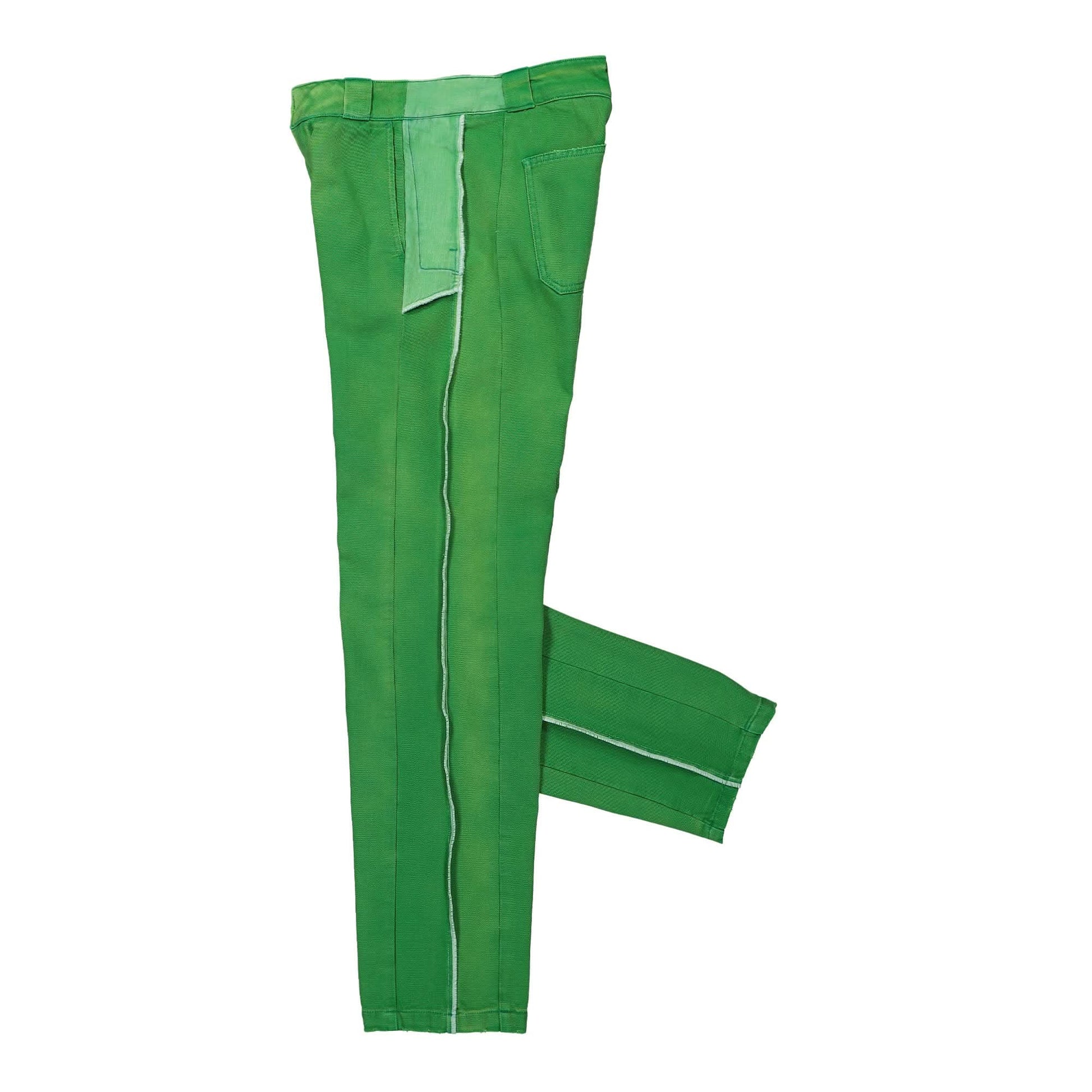 Heron Preston Distressed Insideout Chino Green Detail view 3 | Gate