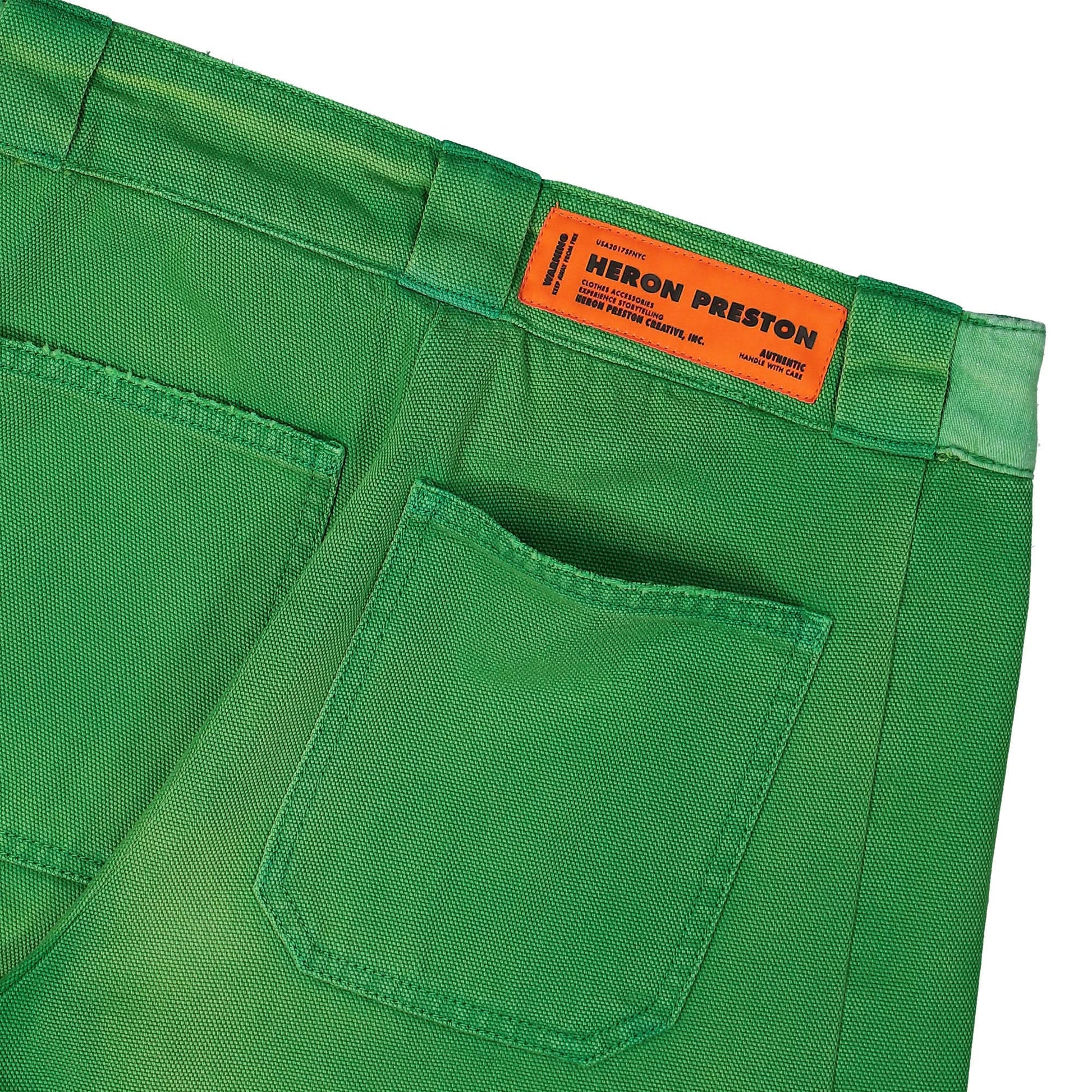 Heron Preston Distressed Insideout Chino Green Detail view 5 | Gate