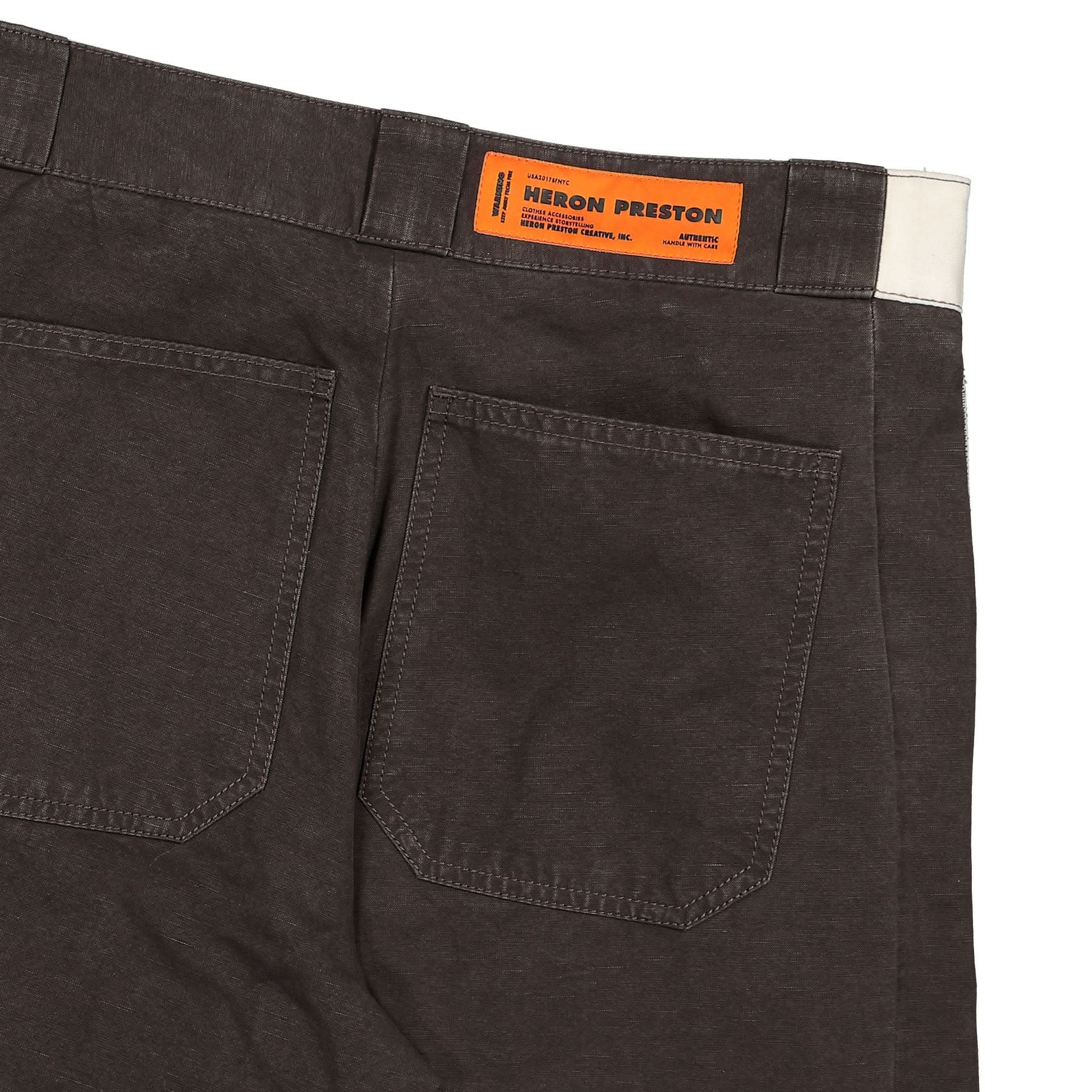 Heron Preston Vintage Wash Canvas Insideout Brown Detail view 5 | Gate