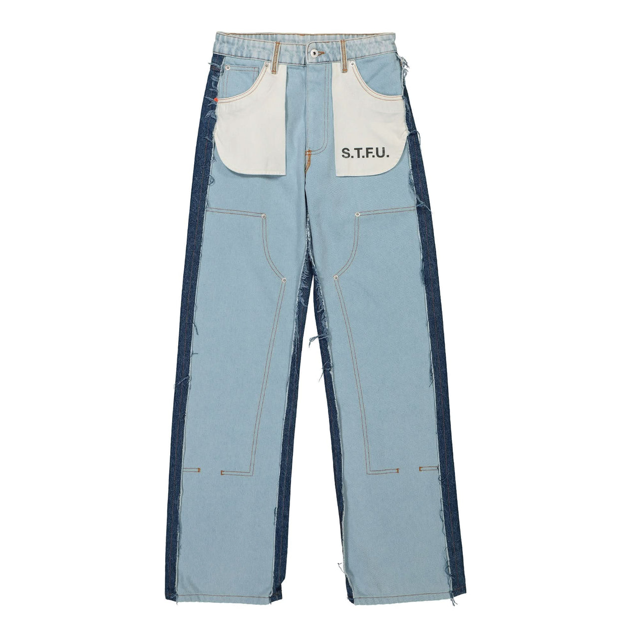 Heron Preston Washed Insideout Carpenter Pant Blue Detail view 1 | Gate