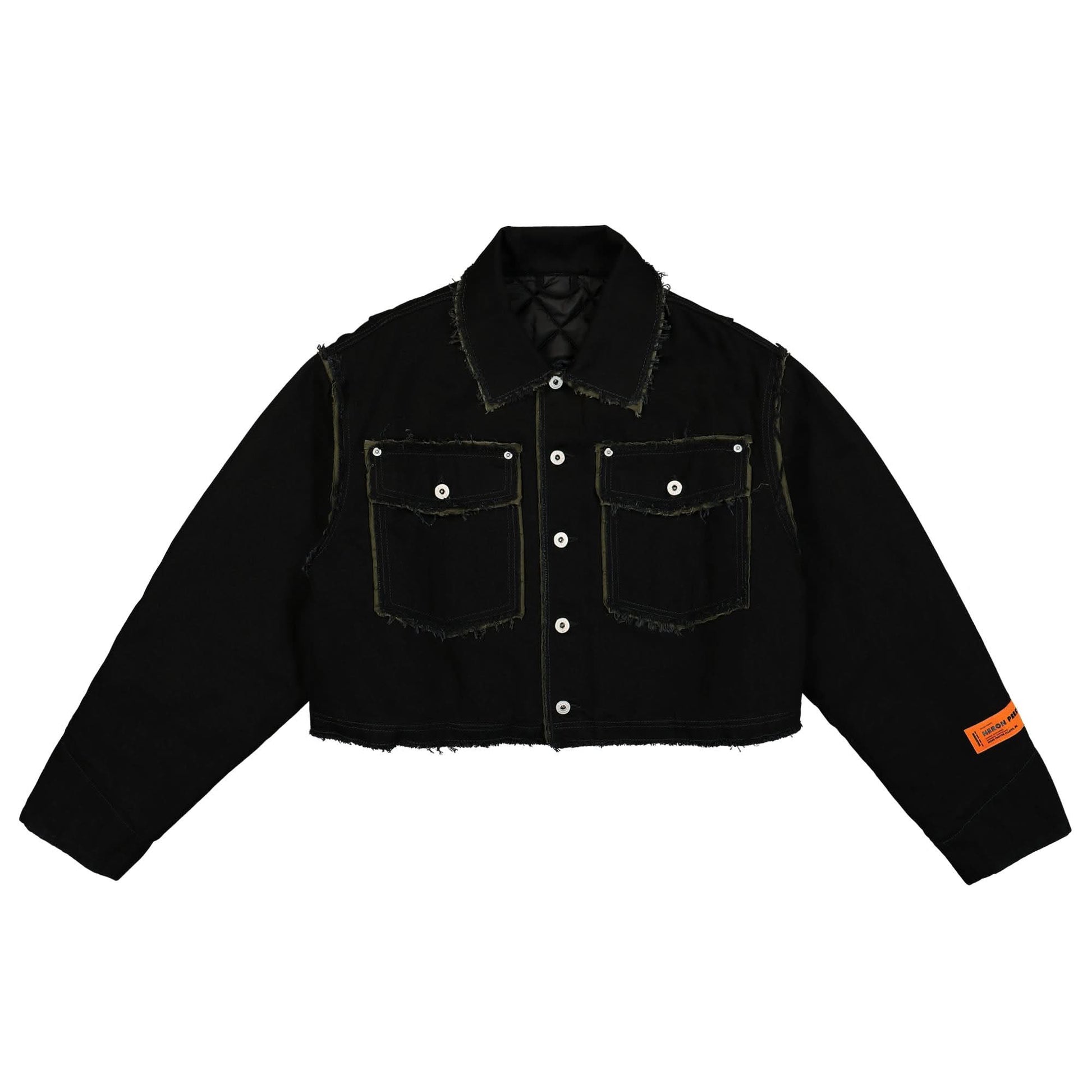 Heron Preston Rebuilt Denim Jacket Black Detail view 1 | Gate