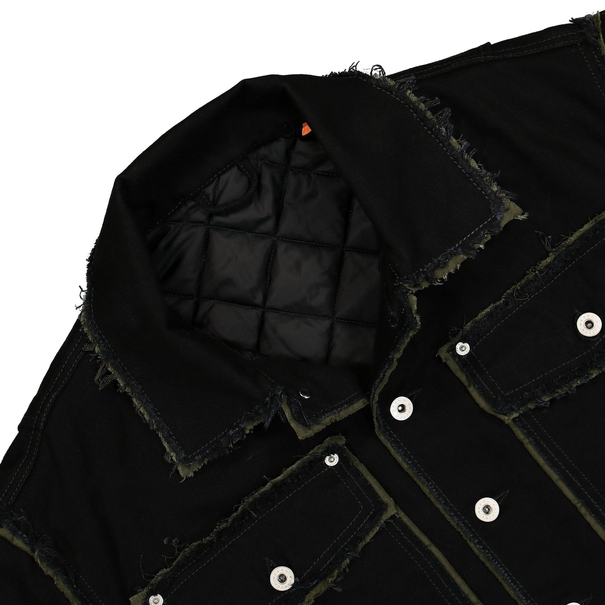 Heron Preston Rebuilt Denim Jacket Black Detail view 3 | Gate