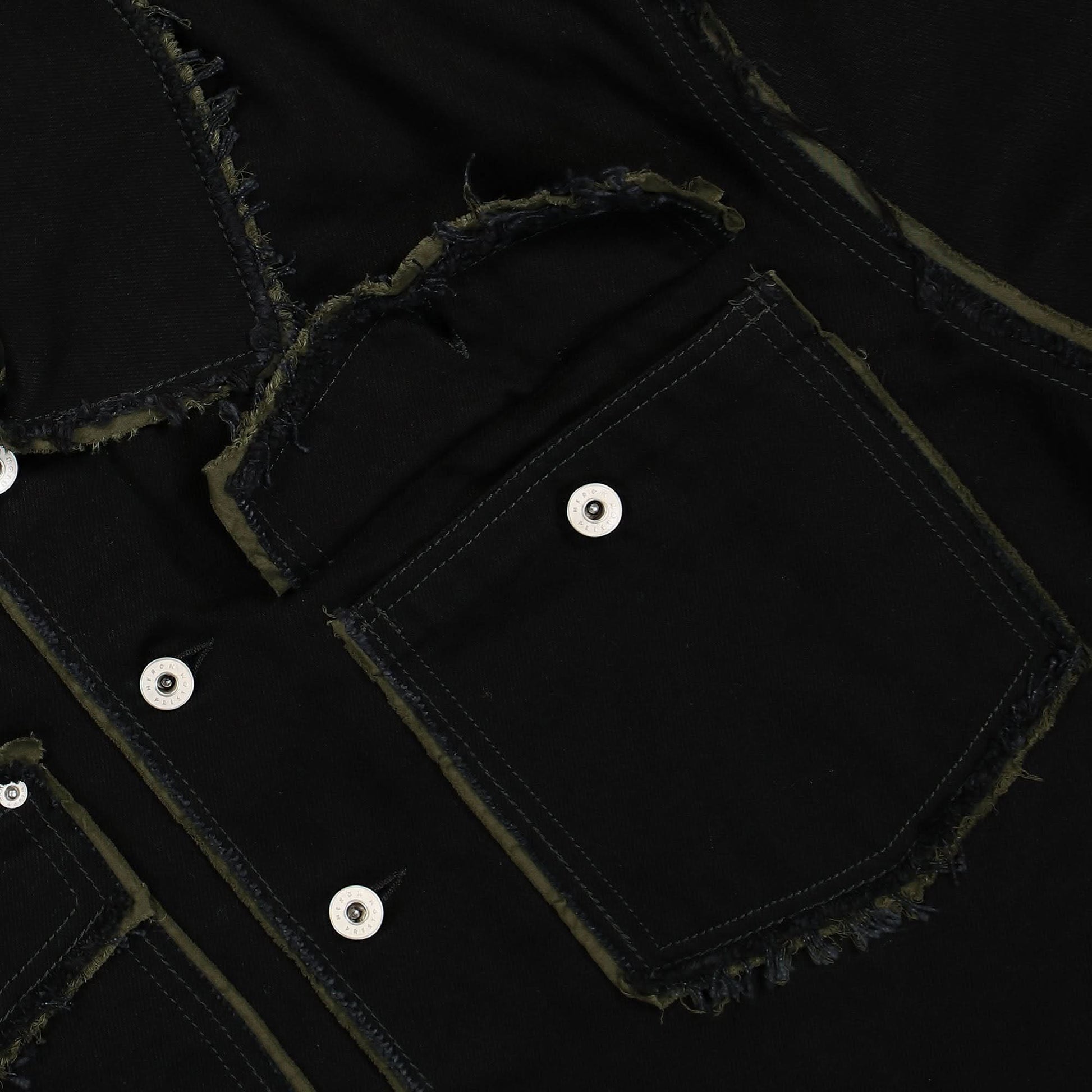 Heron Preston Rebuilt Denim Jacket Black Detail view 4 | Gate