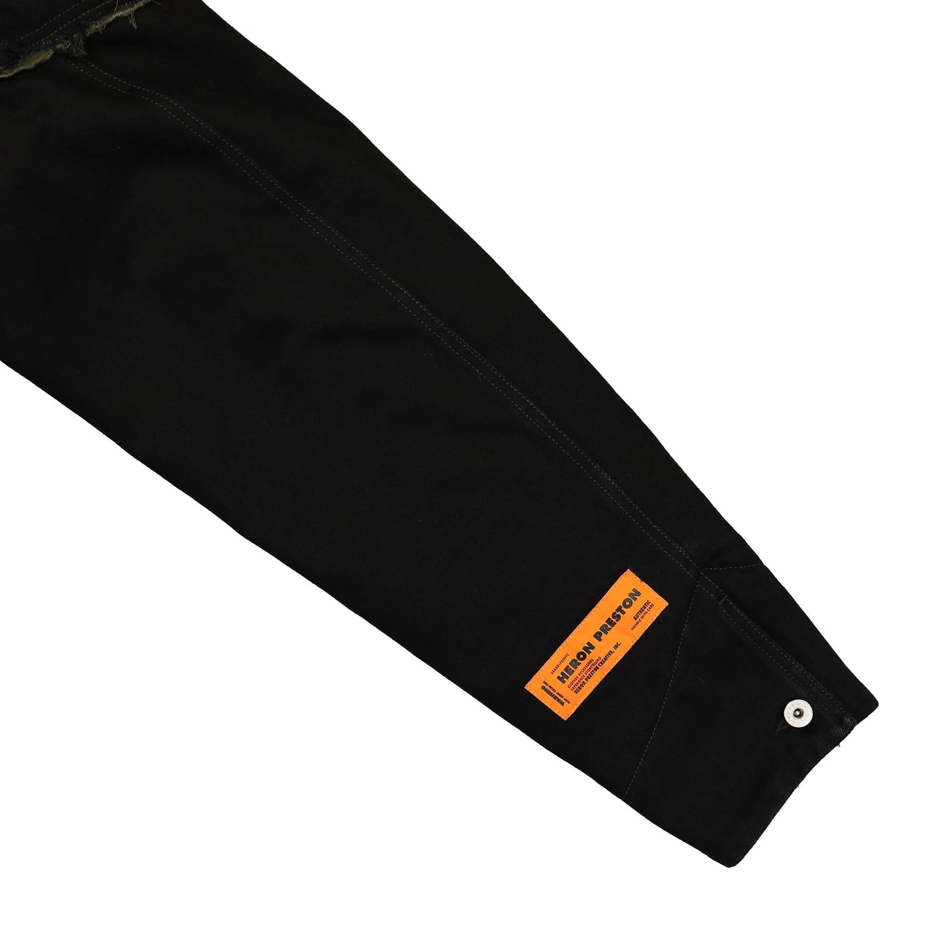 Heron Preston Rebuilt Denim Jacket Black Detail view 5 | Gate